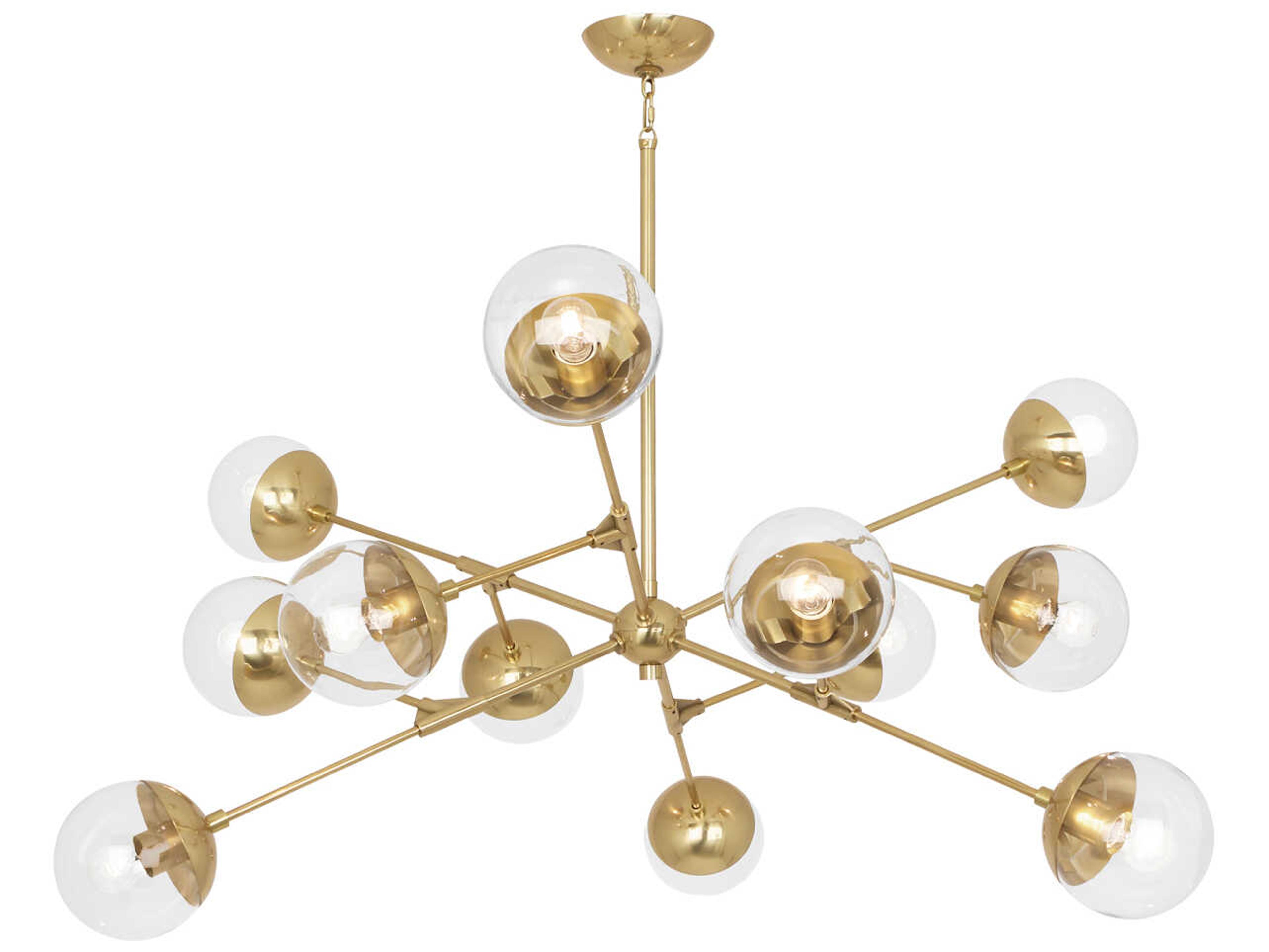 Celeste 12-Light Modern Brass Globe Sputnik Chandelier