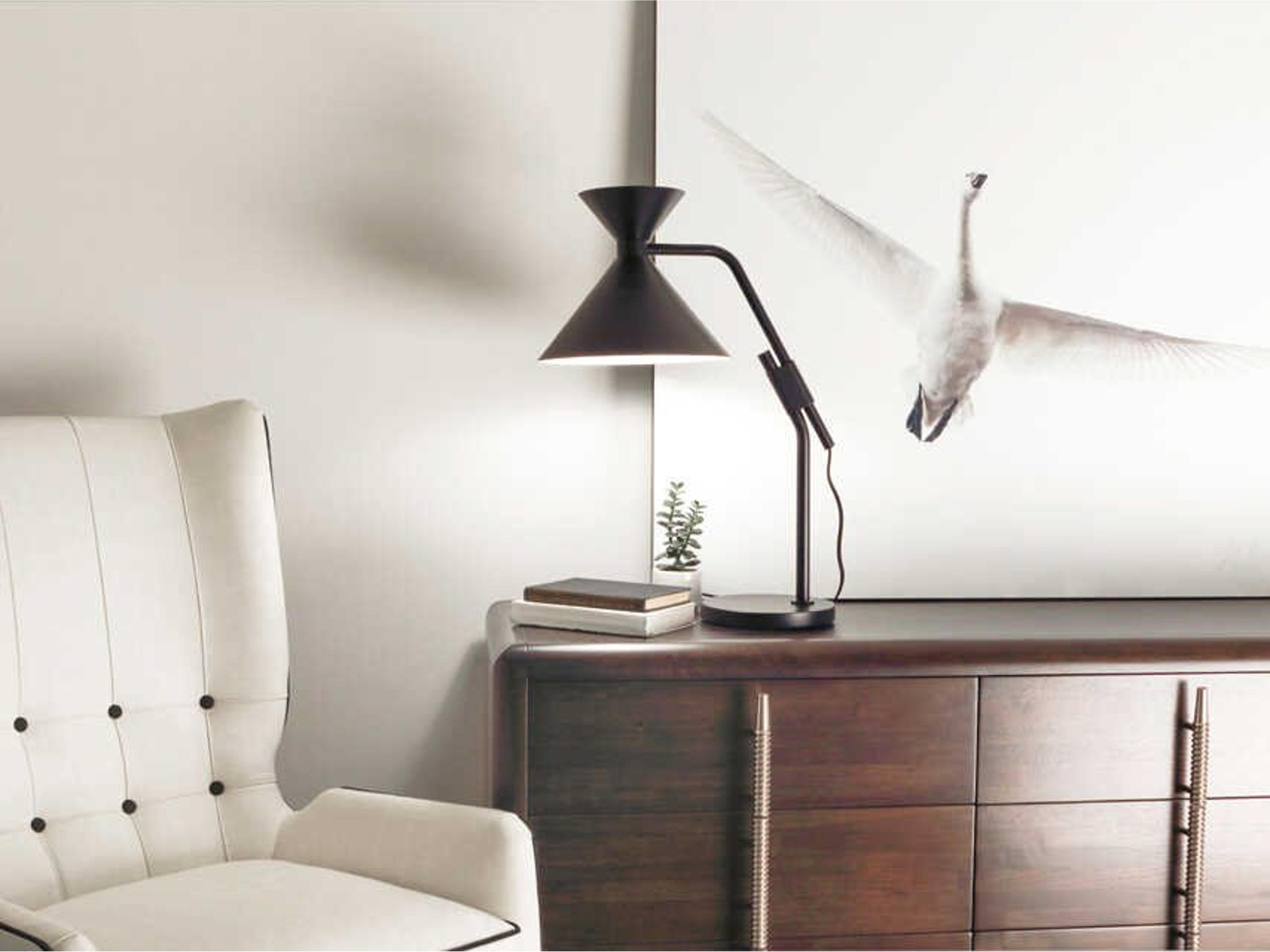 Robert Abbey Cinch Matte Black Desk Lamp