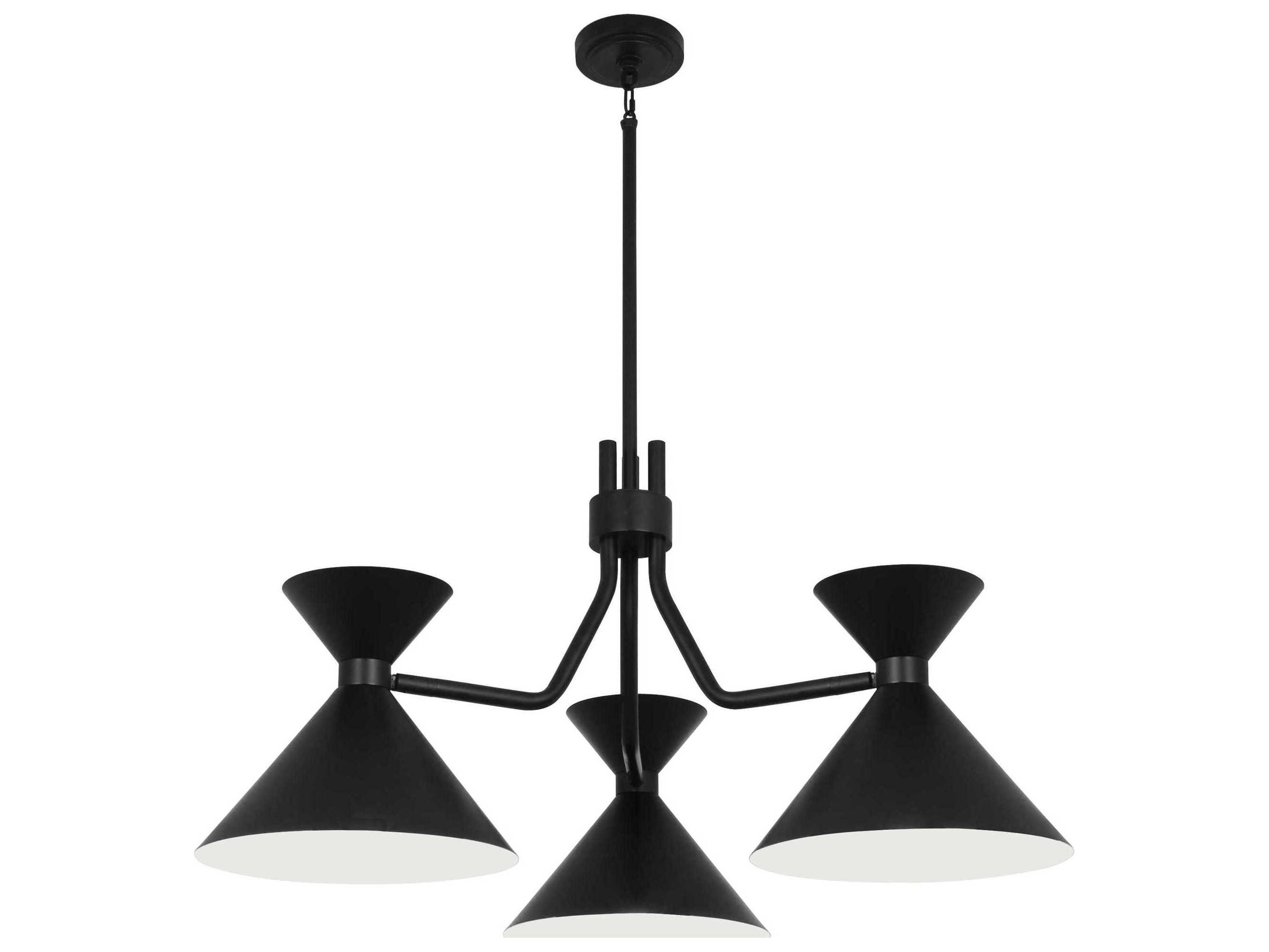 Cinch 3-Light Matte Black Chandelier