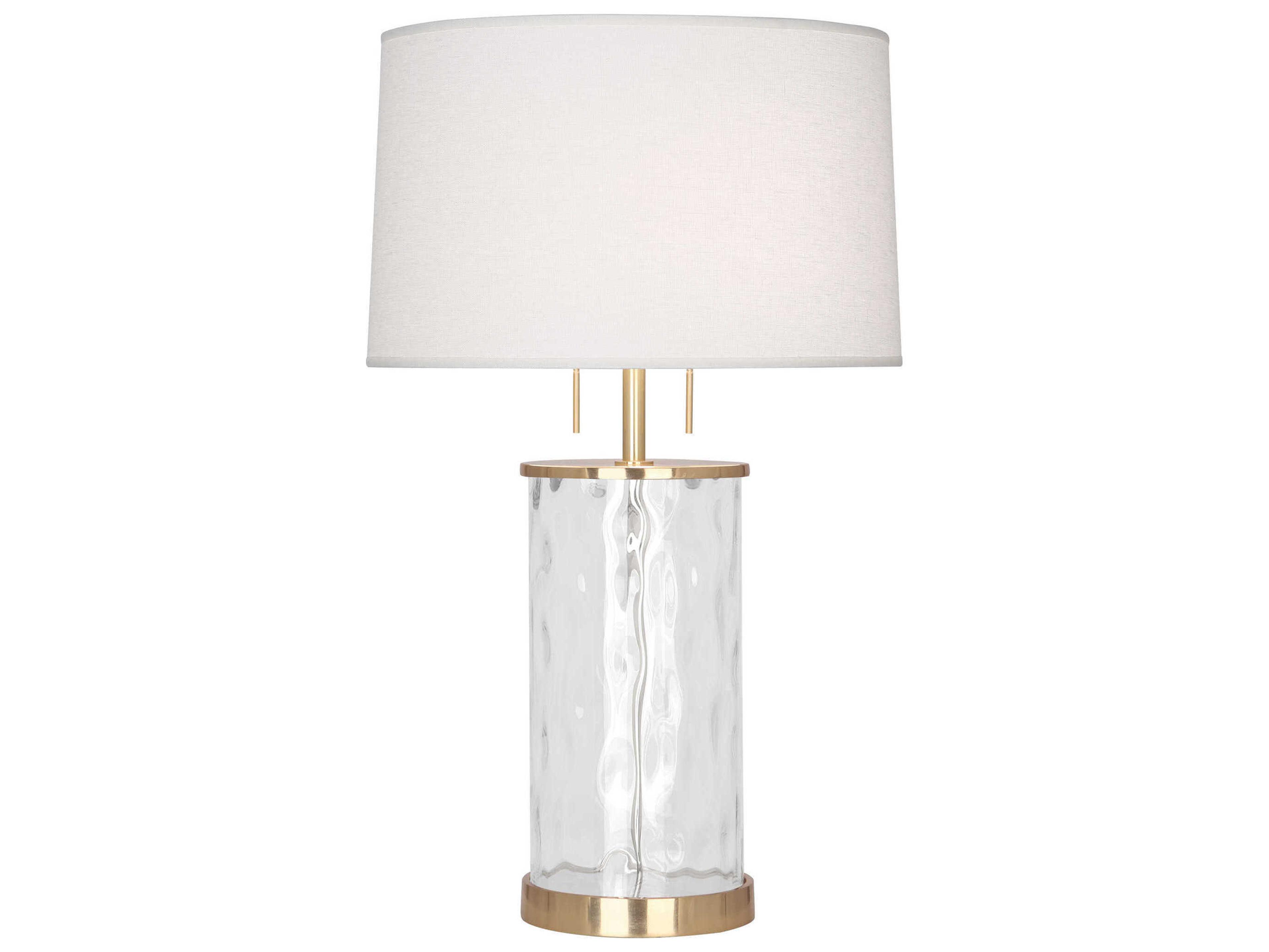 Gloria Modern Brass Wavy Glass Body Buffet Lamp