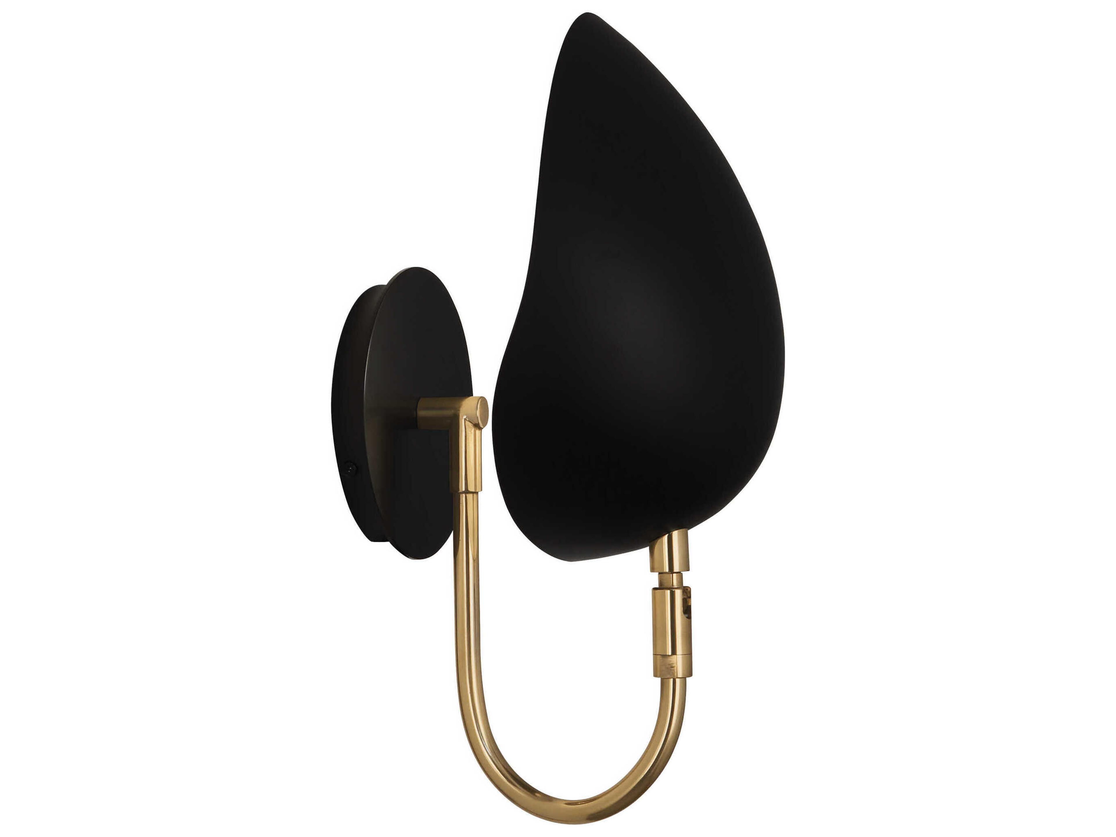 Rico Espinet Racer 1-Light Modern Brass Matte Black Wall Sconce