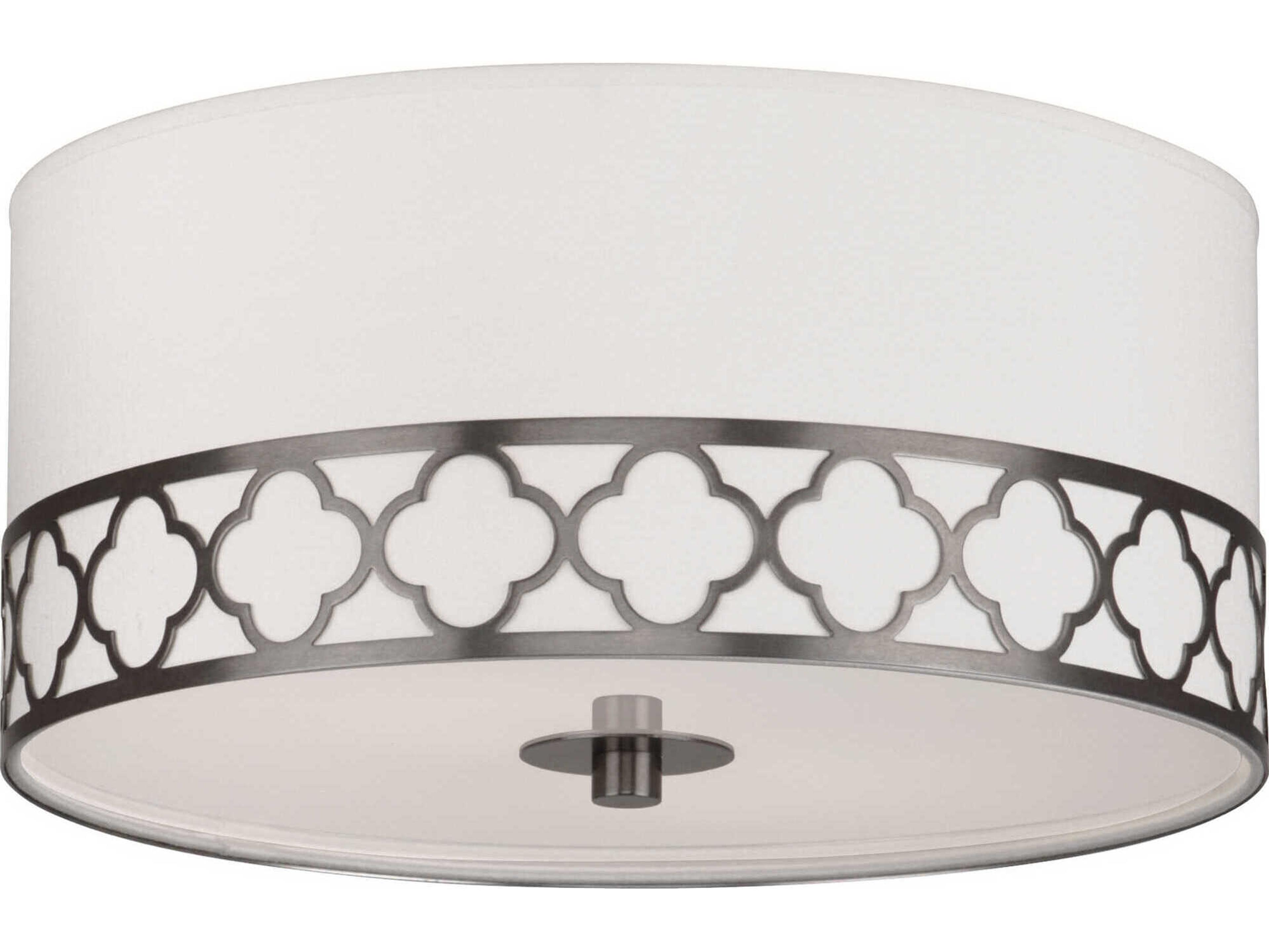 Addison 2-Light Patina Nickel Drum Flush Mount