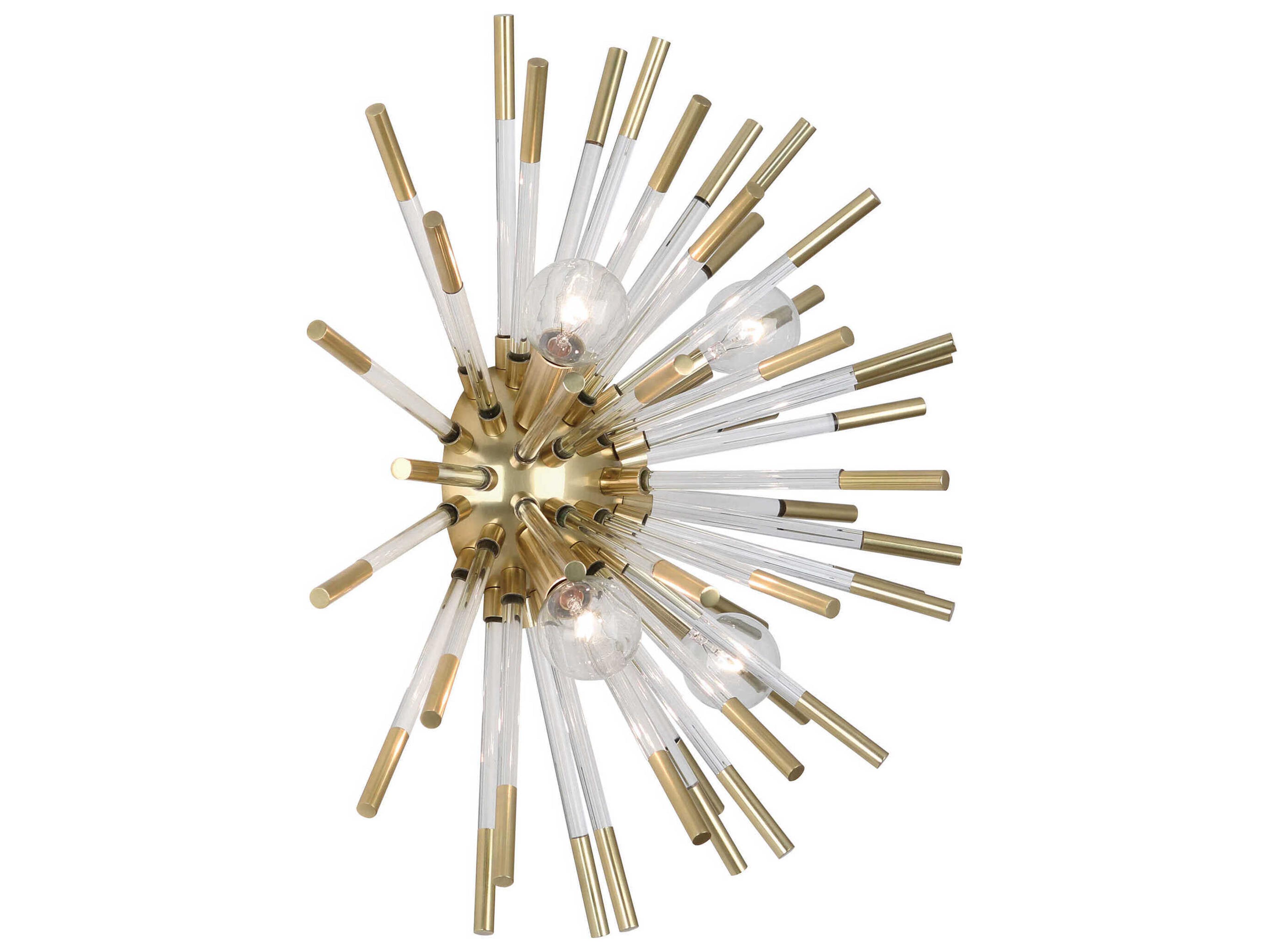Andromeda 4-Light Modern Brass Wall Sconce
