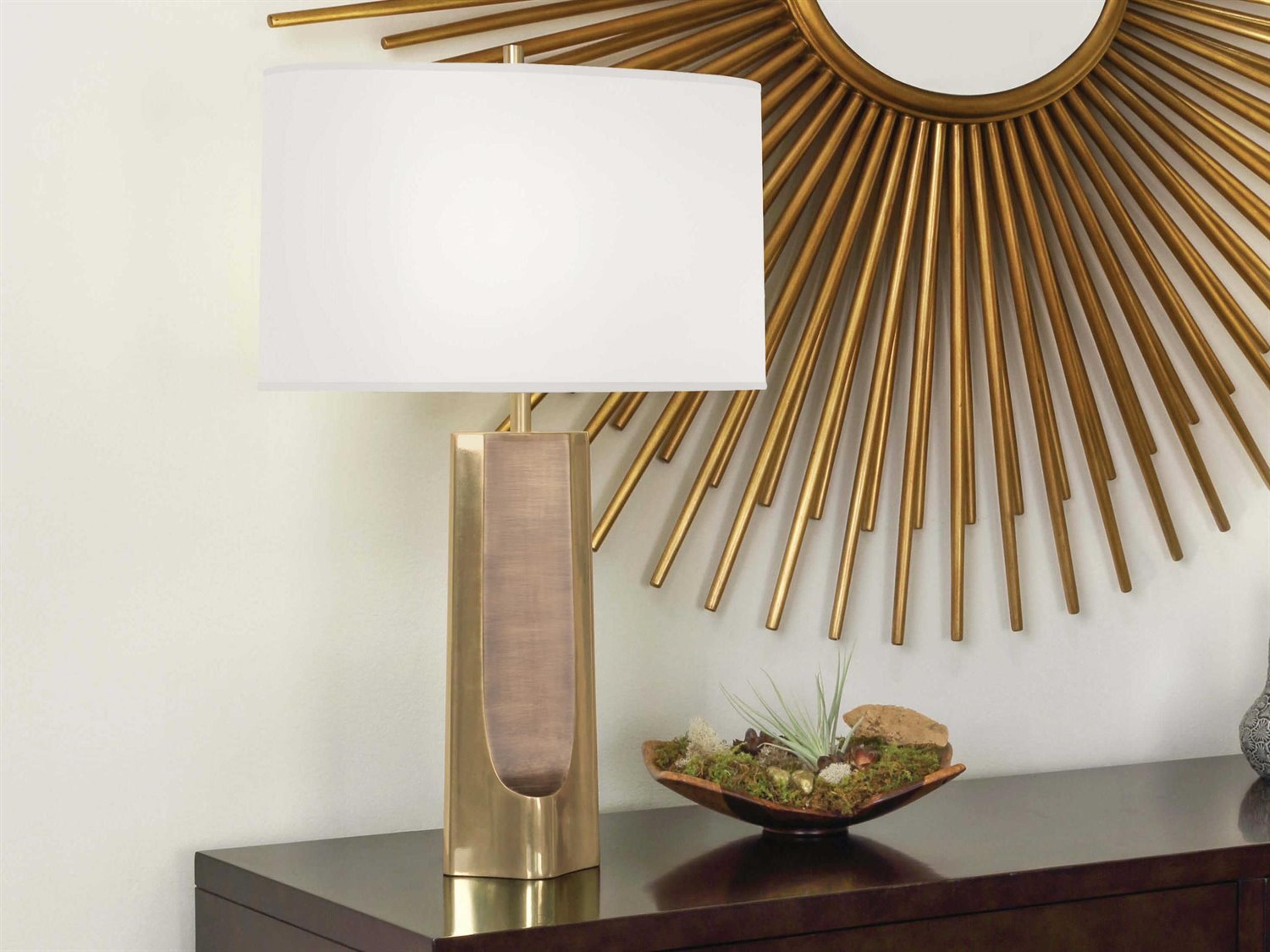 Robert Abbey Margeaux Modern Brass Matte Buffet Lamp