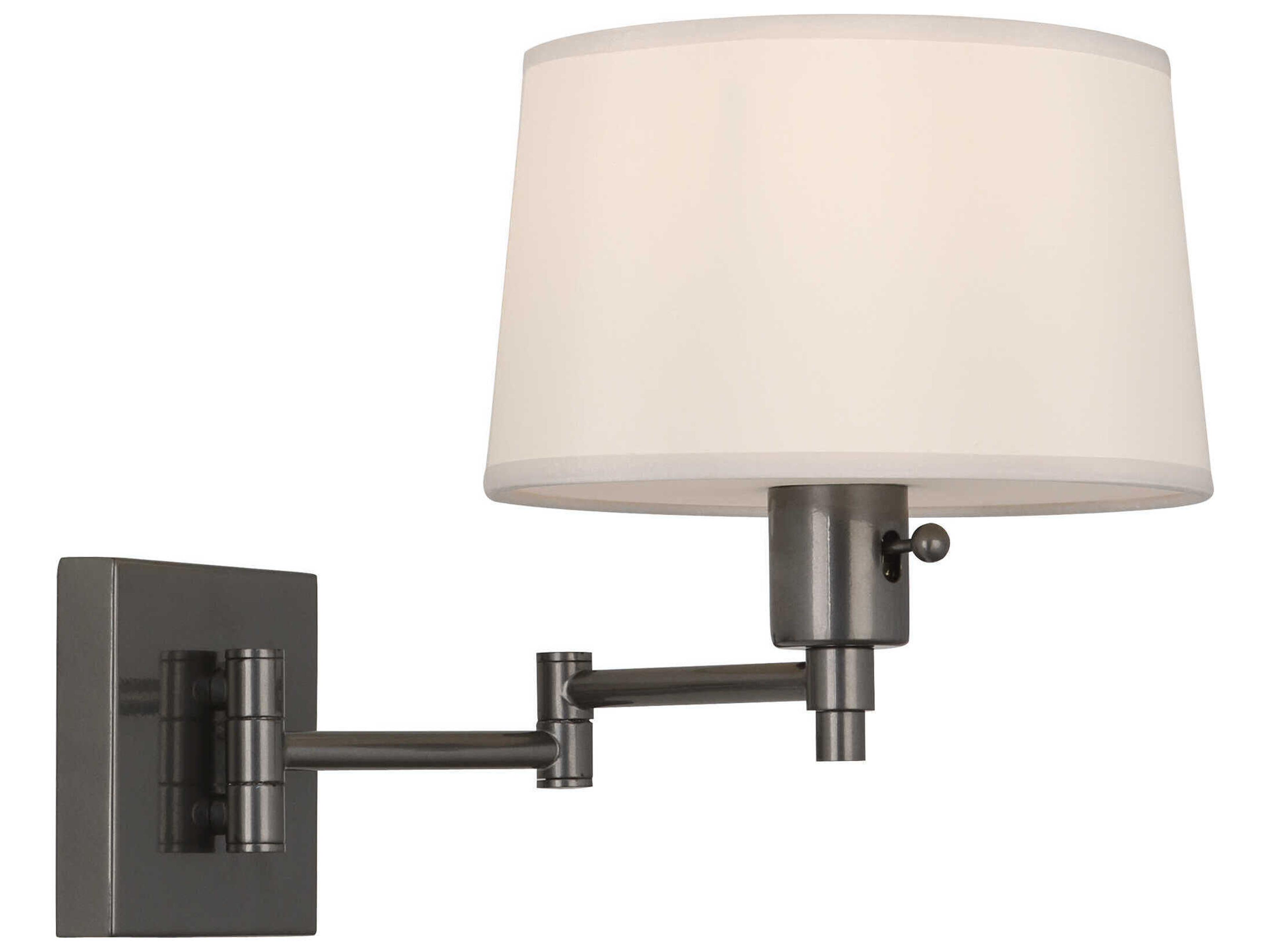 Real Simple 1-Light Gunmetal Powder Coat Over Steel Swing Wall Sconce