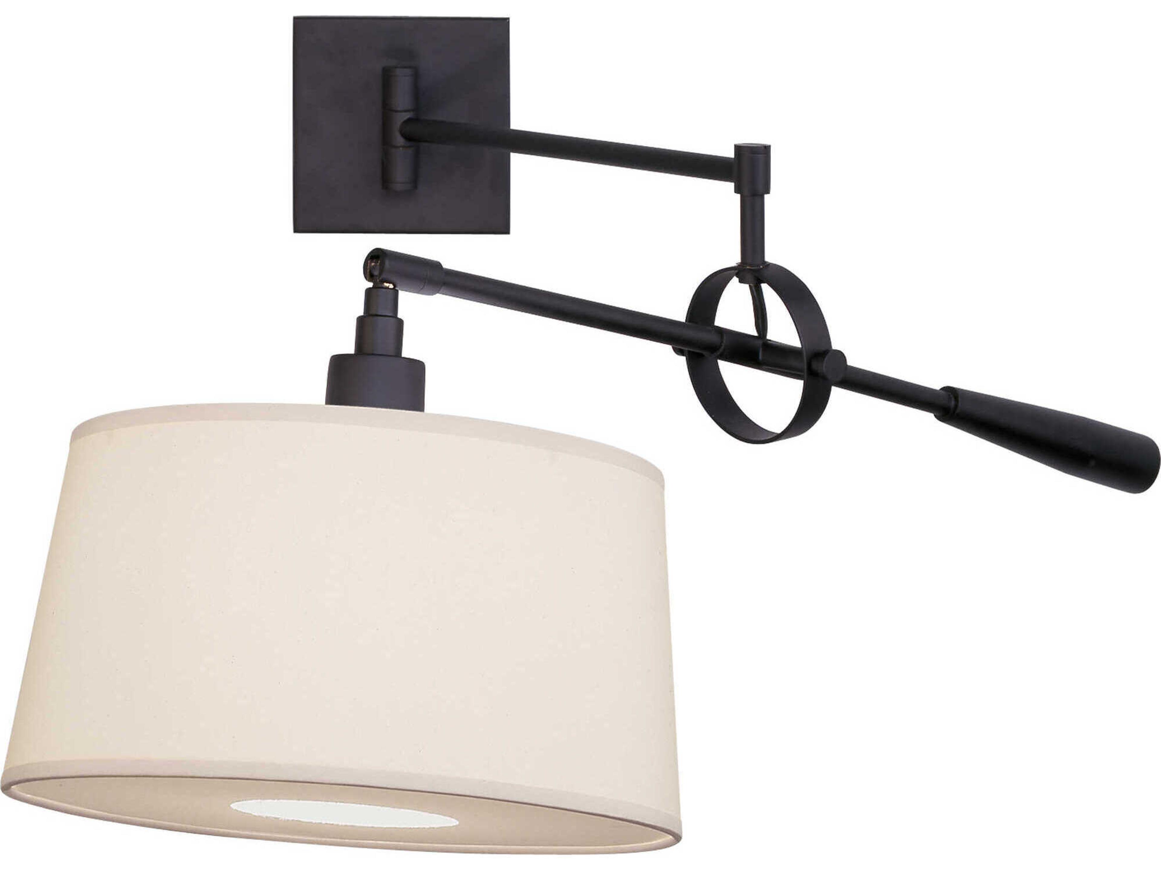 Real Simple 1-Light Matte Black Powder Coat Over Steel Swing Wall Sconce