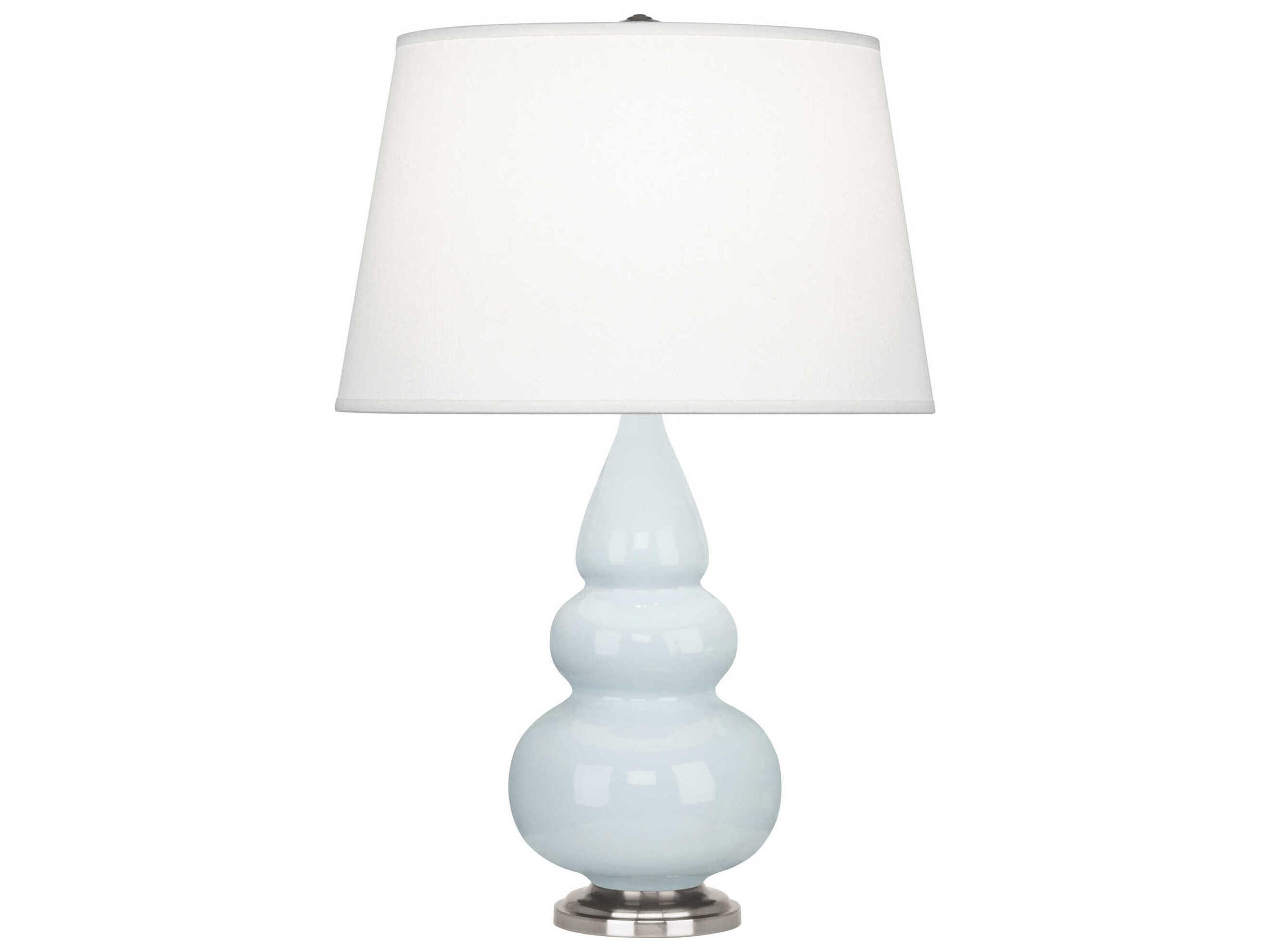 Robert Abbey Small Triple Gourd Baby Blue Glazed Table Lamp