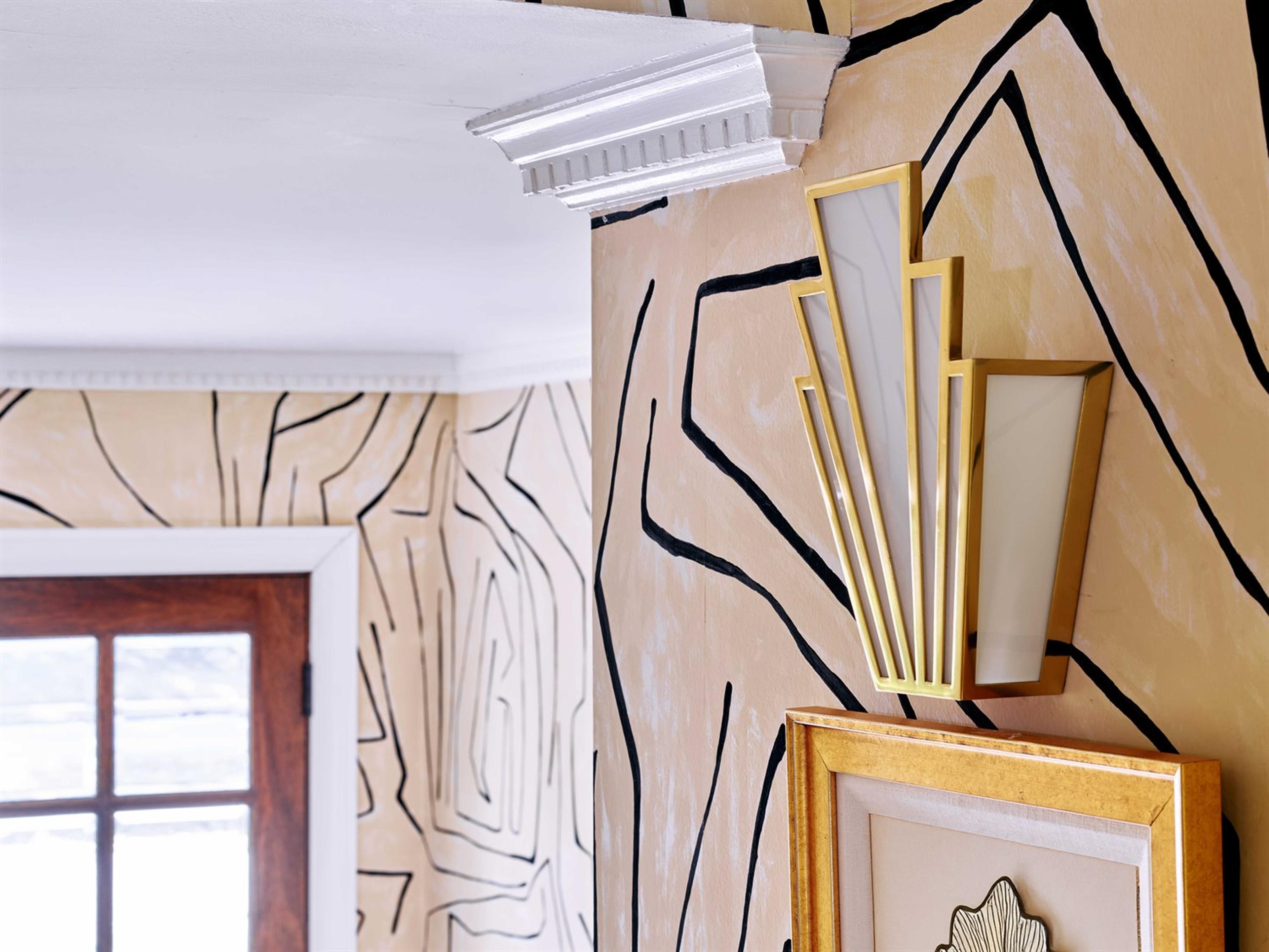 Robert Abbey Empire 1-Light Modern Brass Wall Sconce