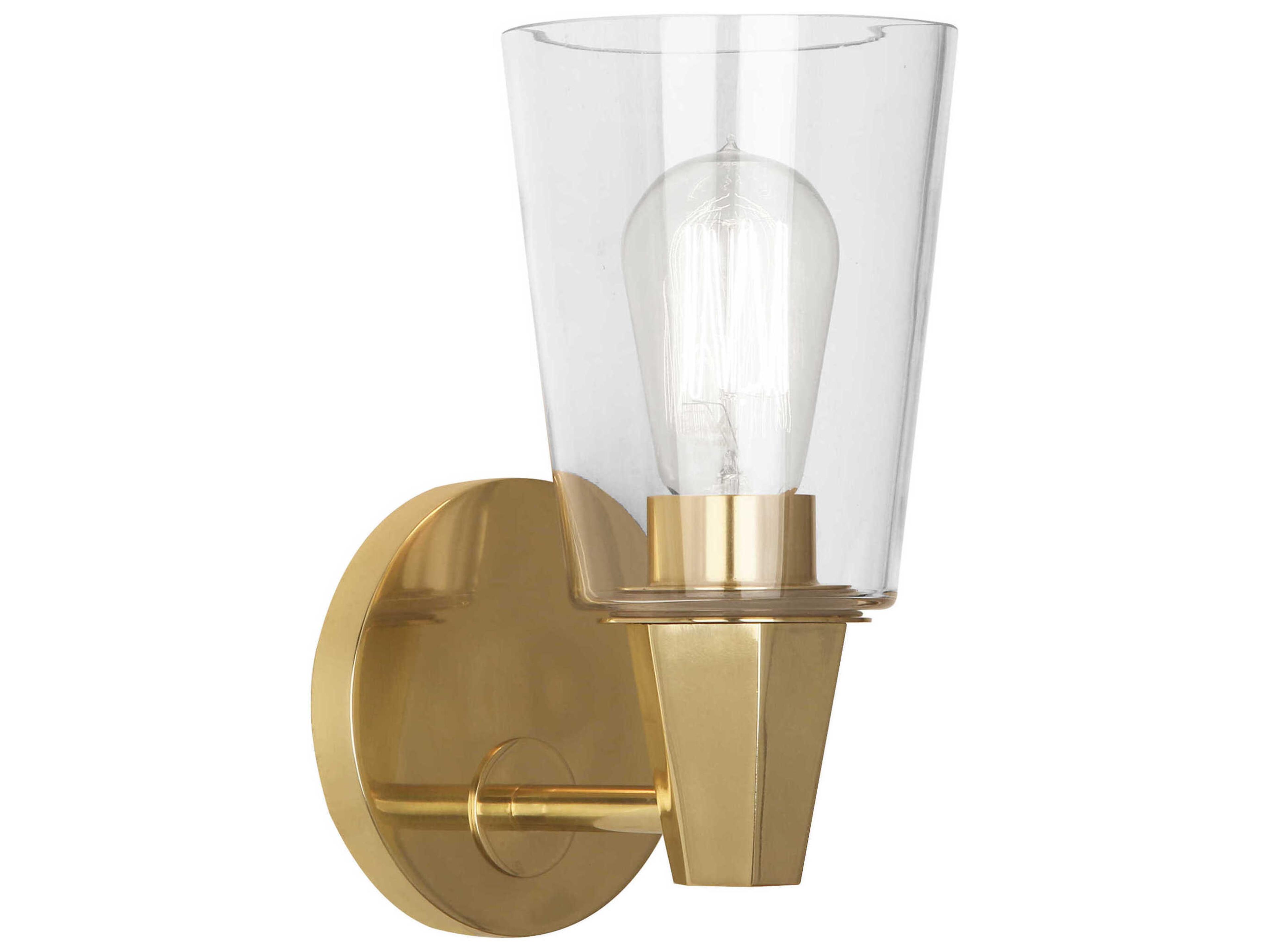 Wheatley 1-Light Modern Brass Wall Sconce