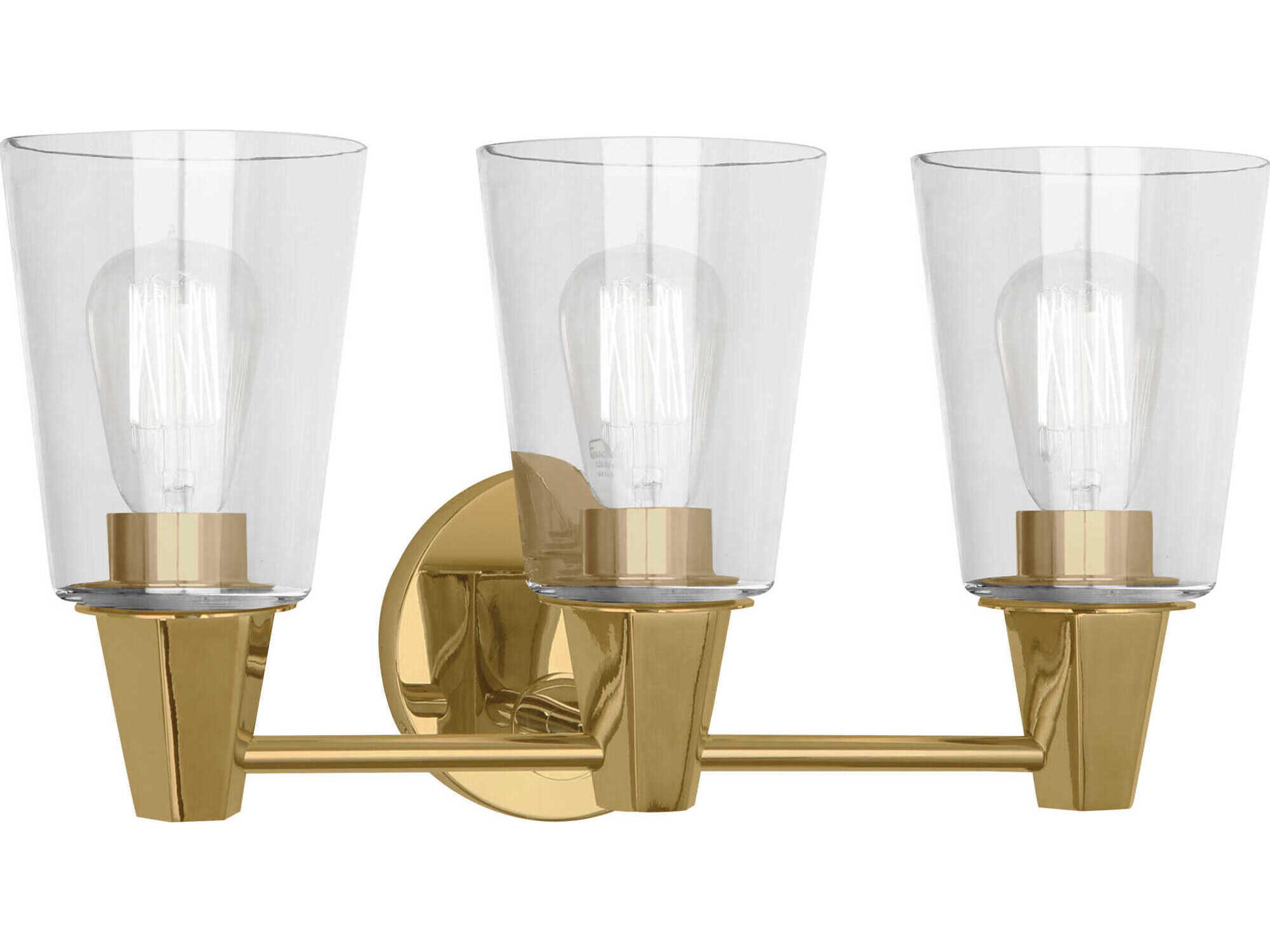 Wheatley 3-Light Modern Brass Vanity Light
