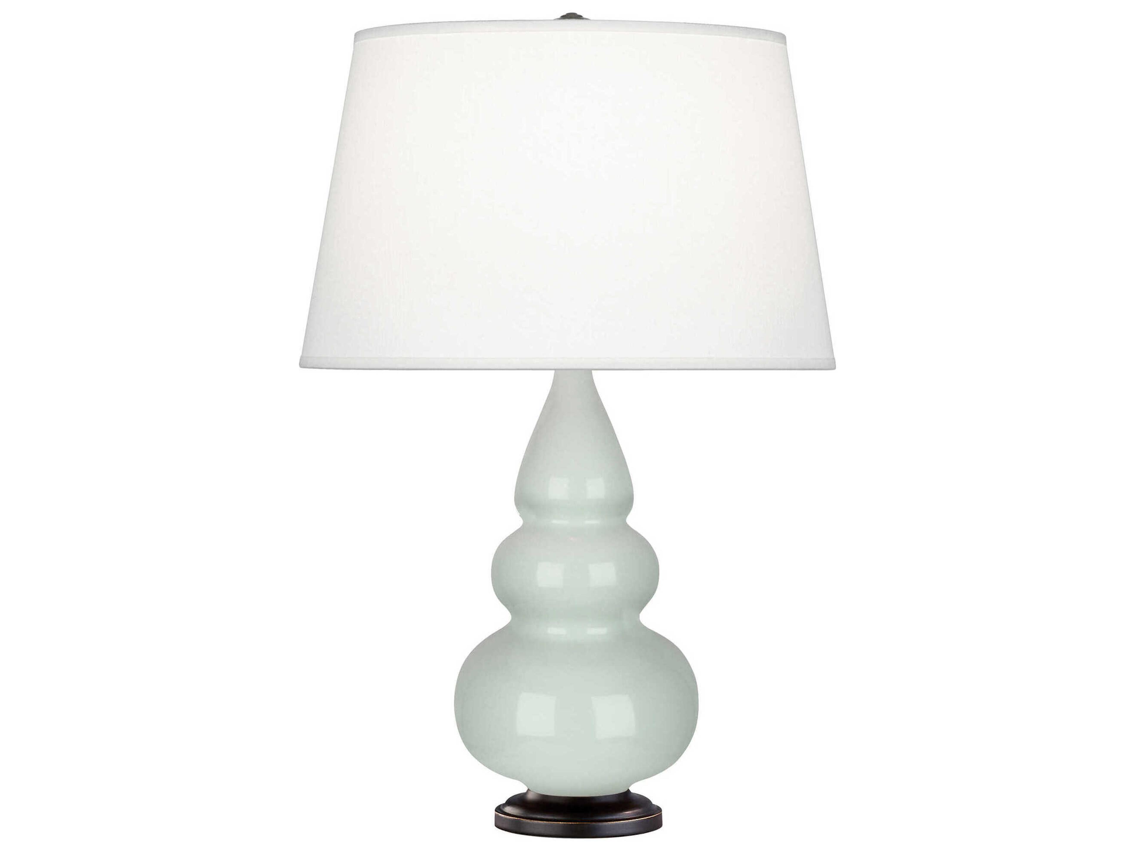 Robert Abbey Small Triple Gourd Celadon Glazed Green Table Lamp