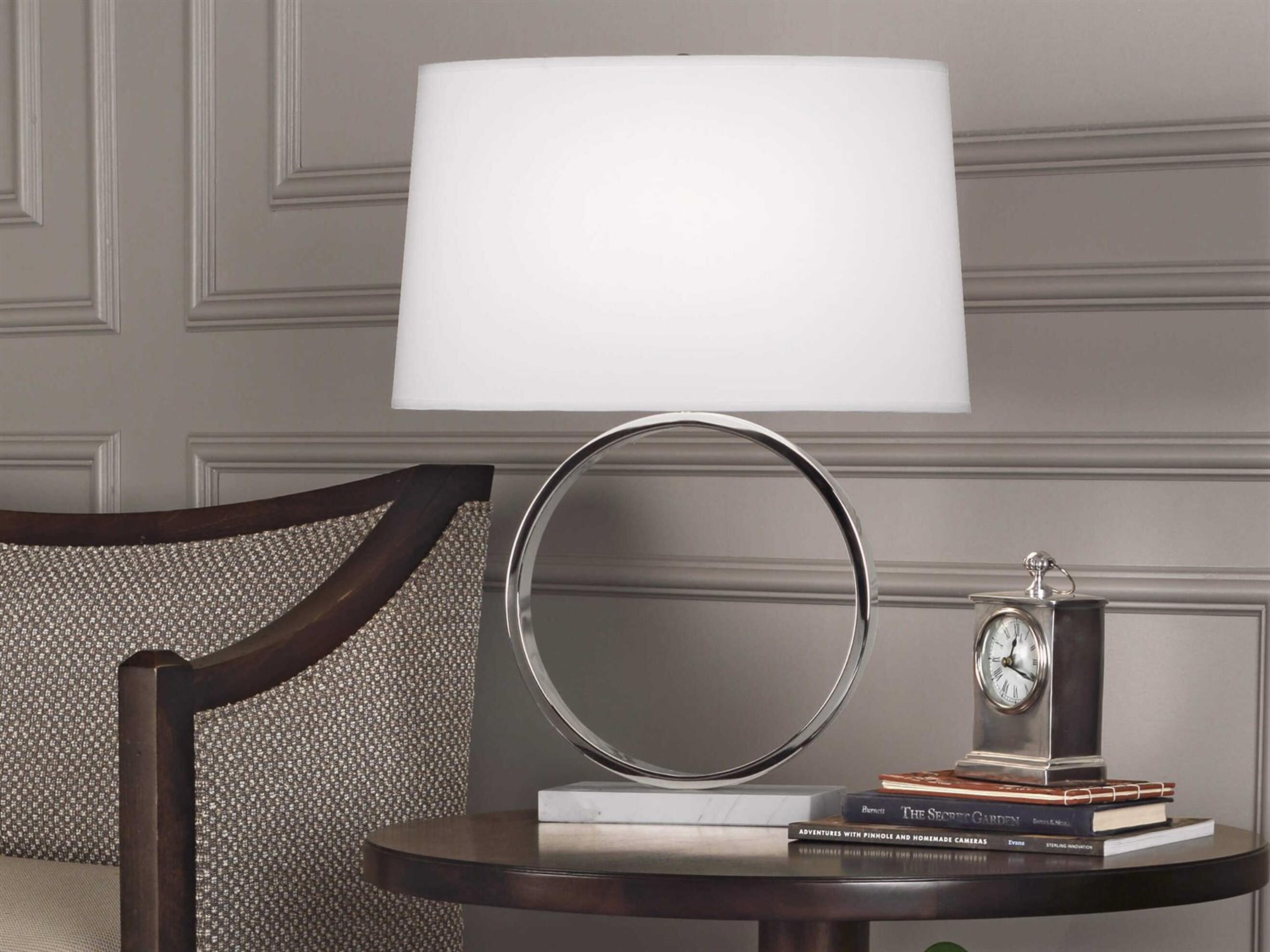 Robert Abbey Logan Polished Nickel Table Lamp