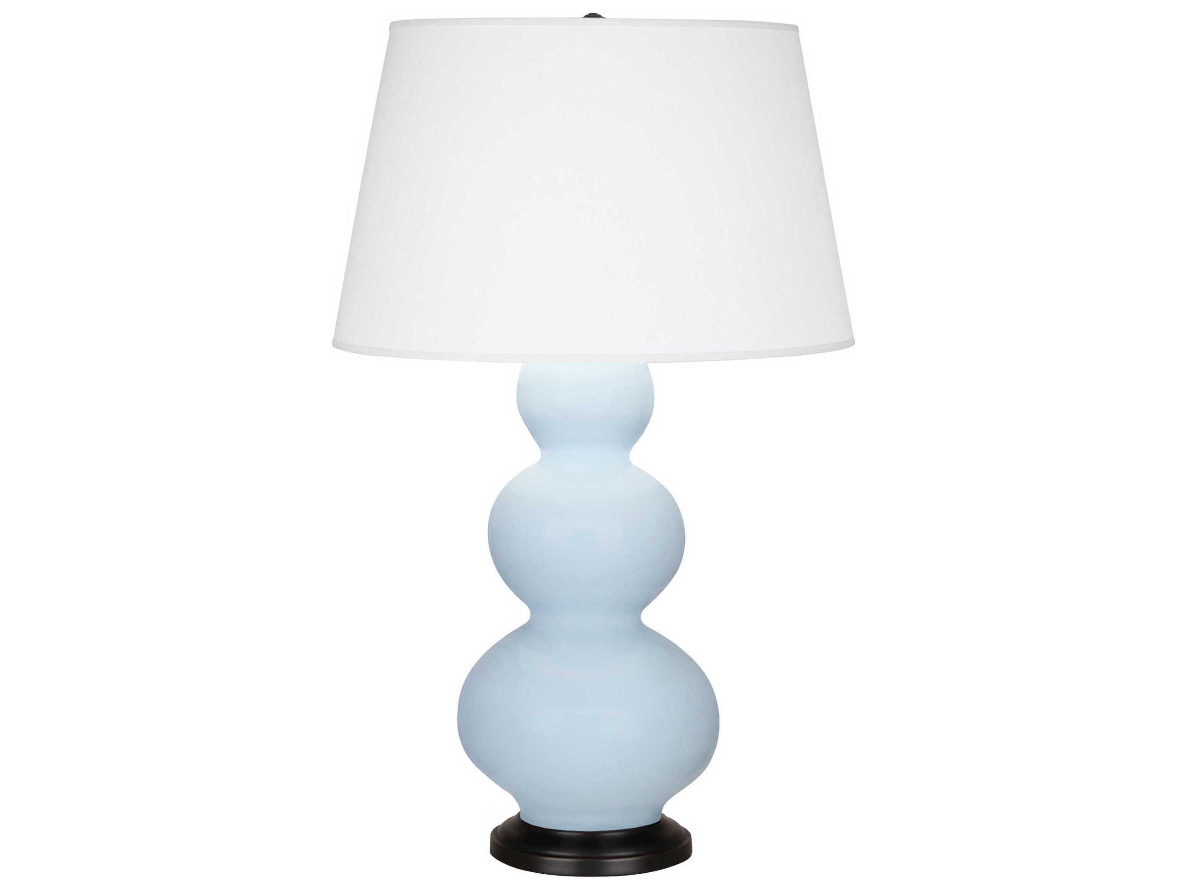 Robert Abbey Triple Gourd Baby Blue Glazed Buffet Lamp