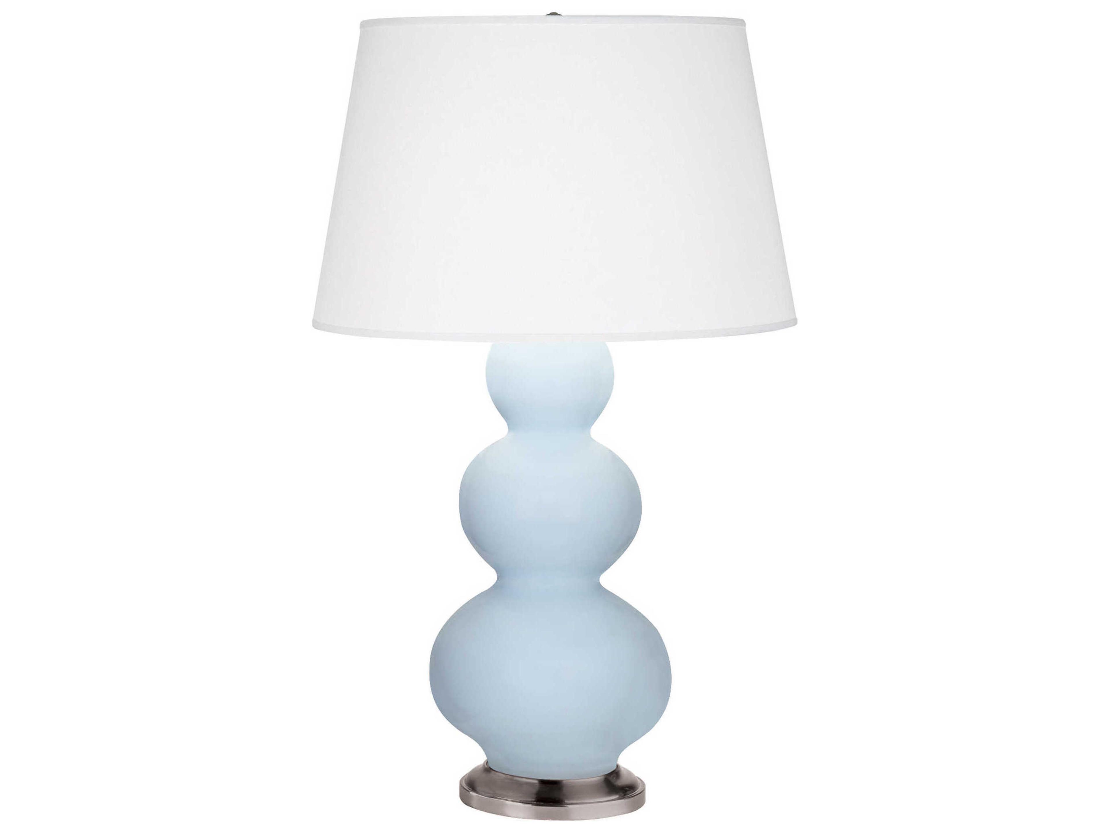 Robert Abbey Triple Gourd Baby Blue Glazed Buffet Lamp