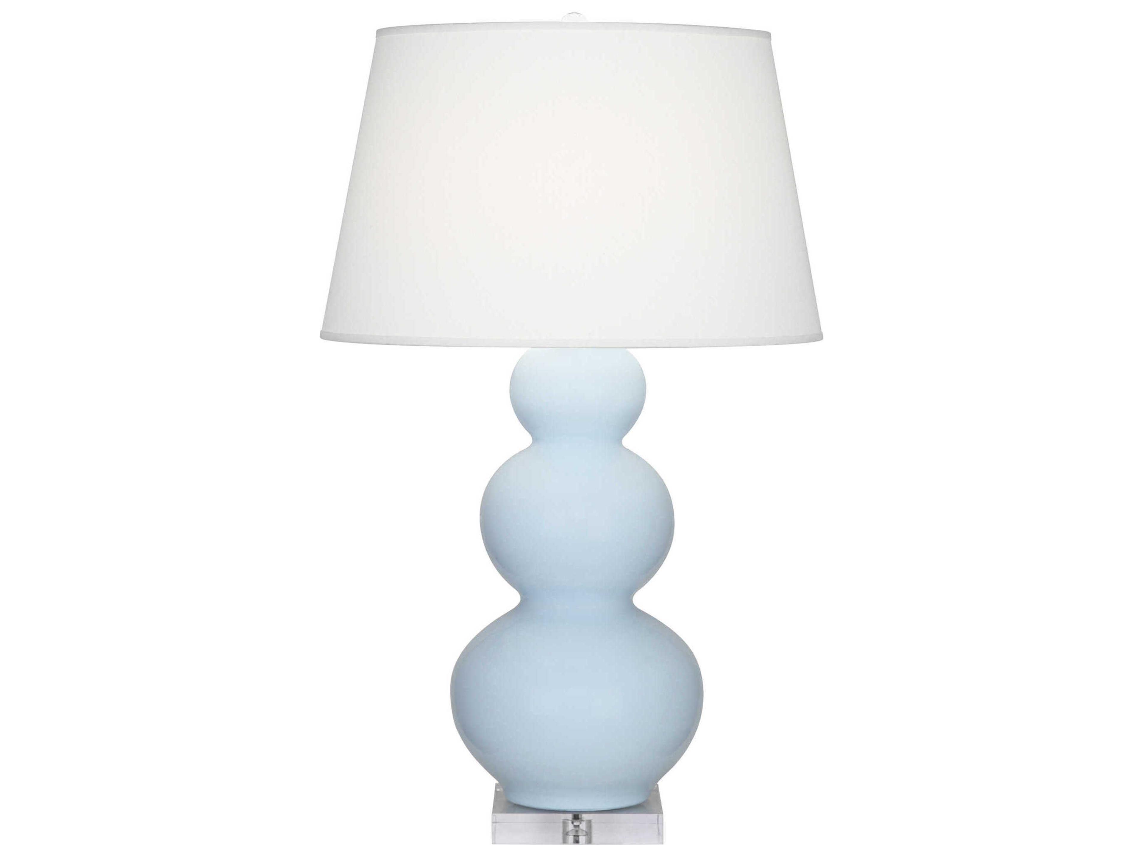 Robert Abbey Triple Gourd Baby Blue Glazed Buffet Lamp