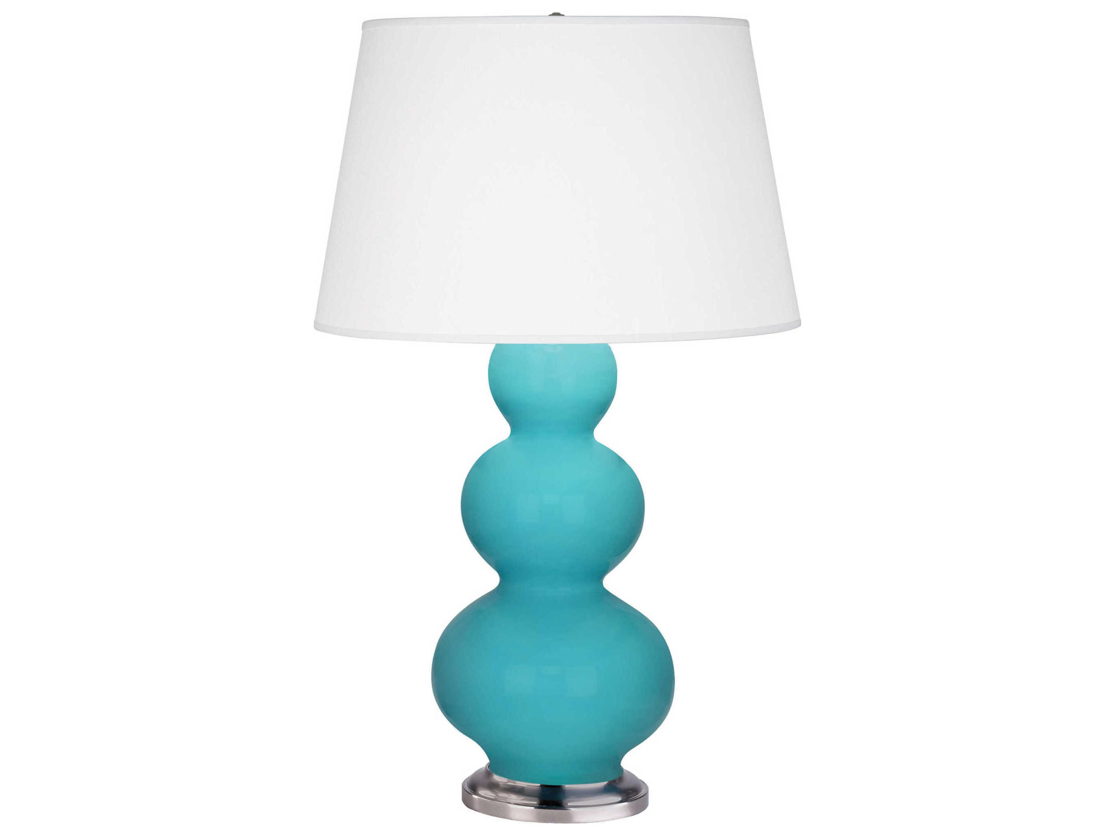 Robert Abbey Triple Gourd Egg Blue Glazed Buffet Lamp
