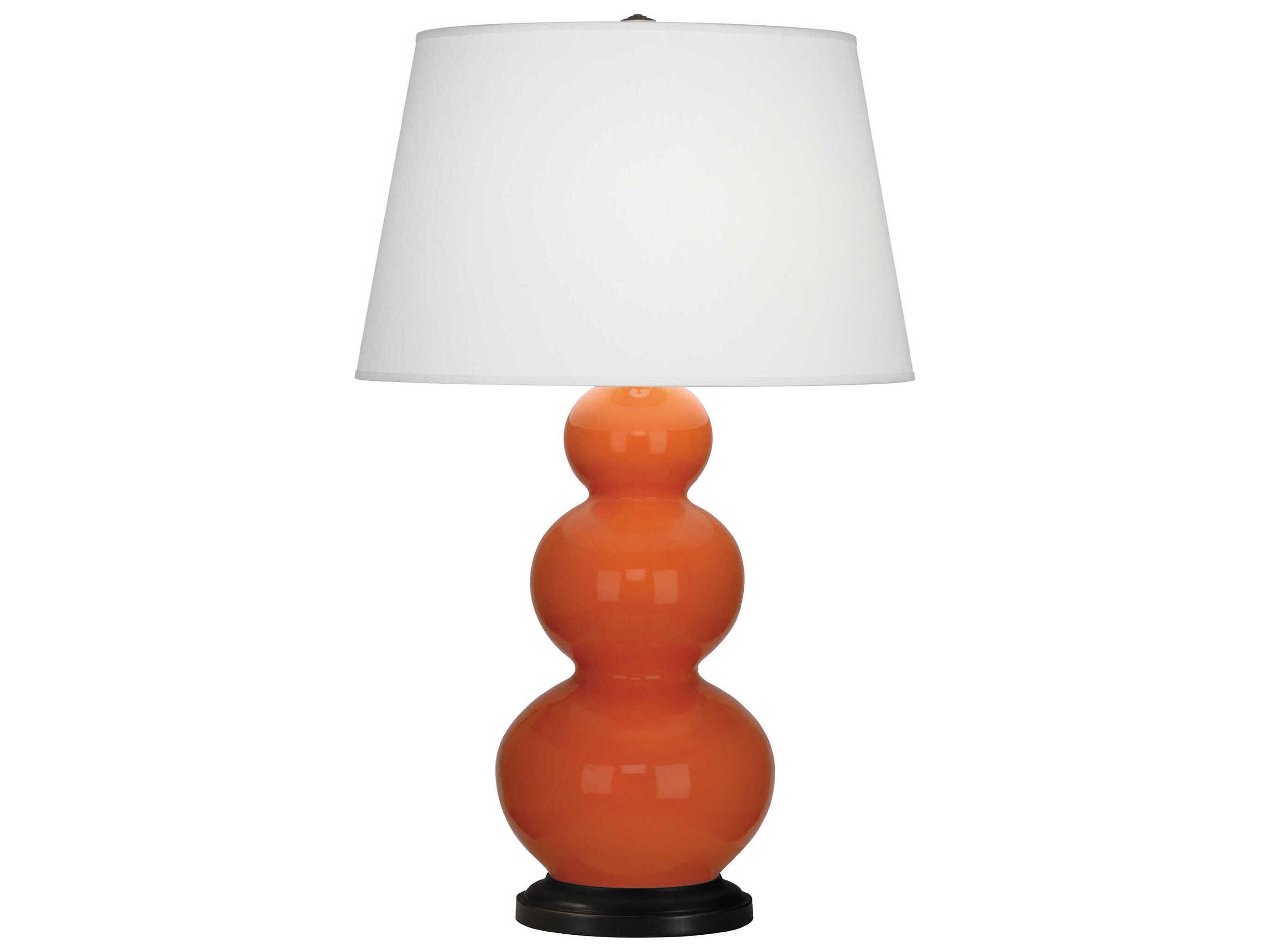 Robert Abbey Triple Gourd Pumpkin Glazed Orange Buffet Lamp