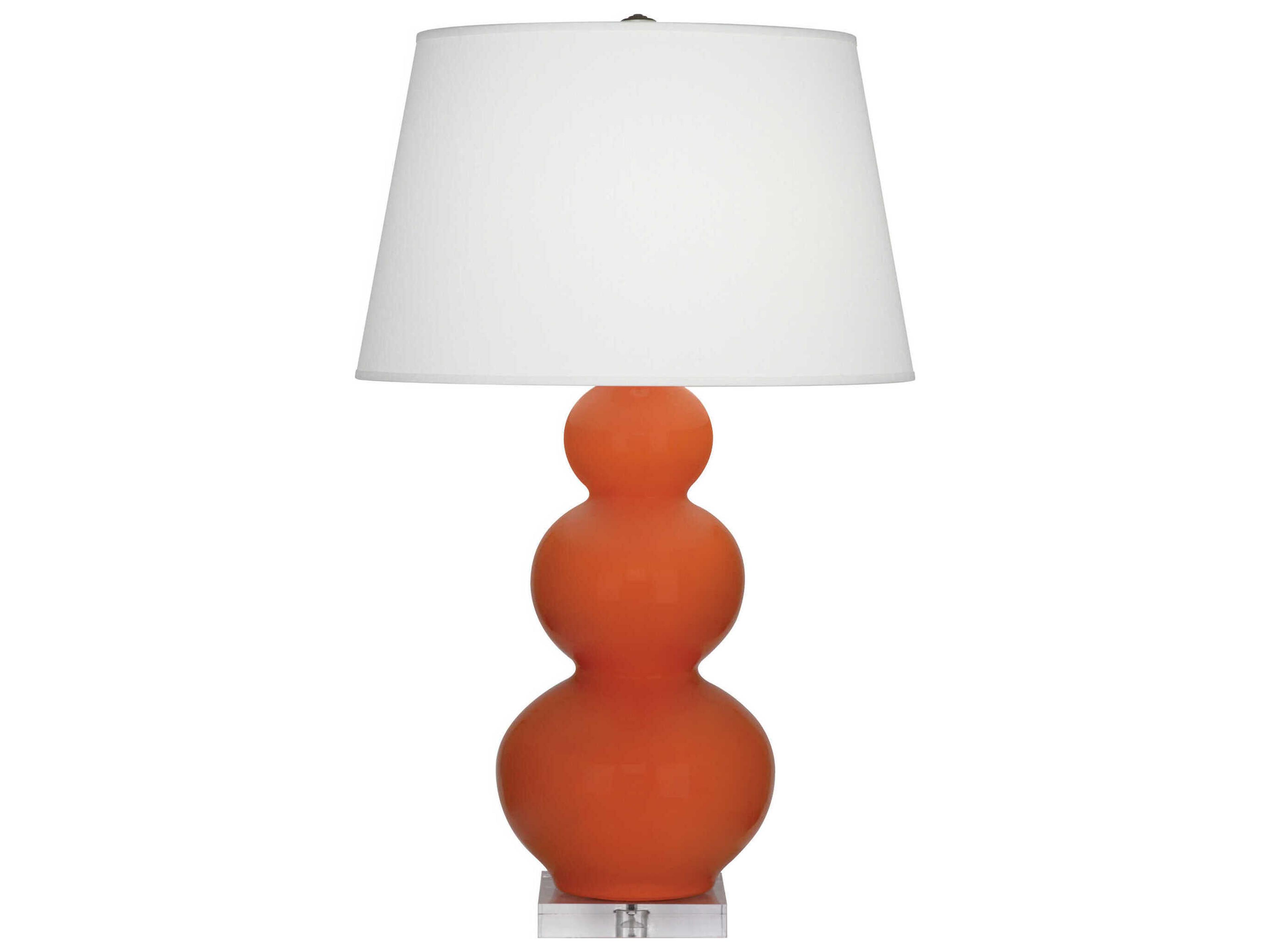 Robert Abbey Triple Gourd Pumpkin Glazed Orange Buffet Lamp