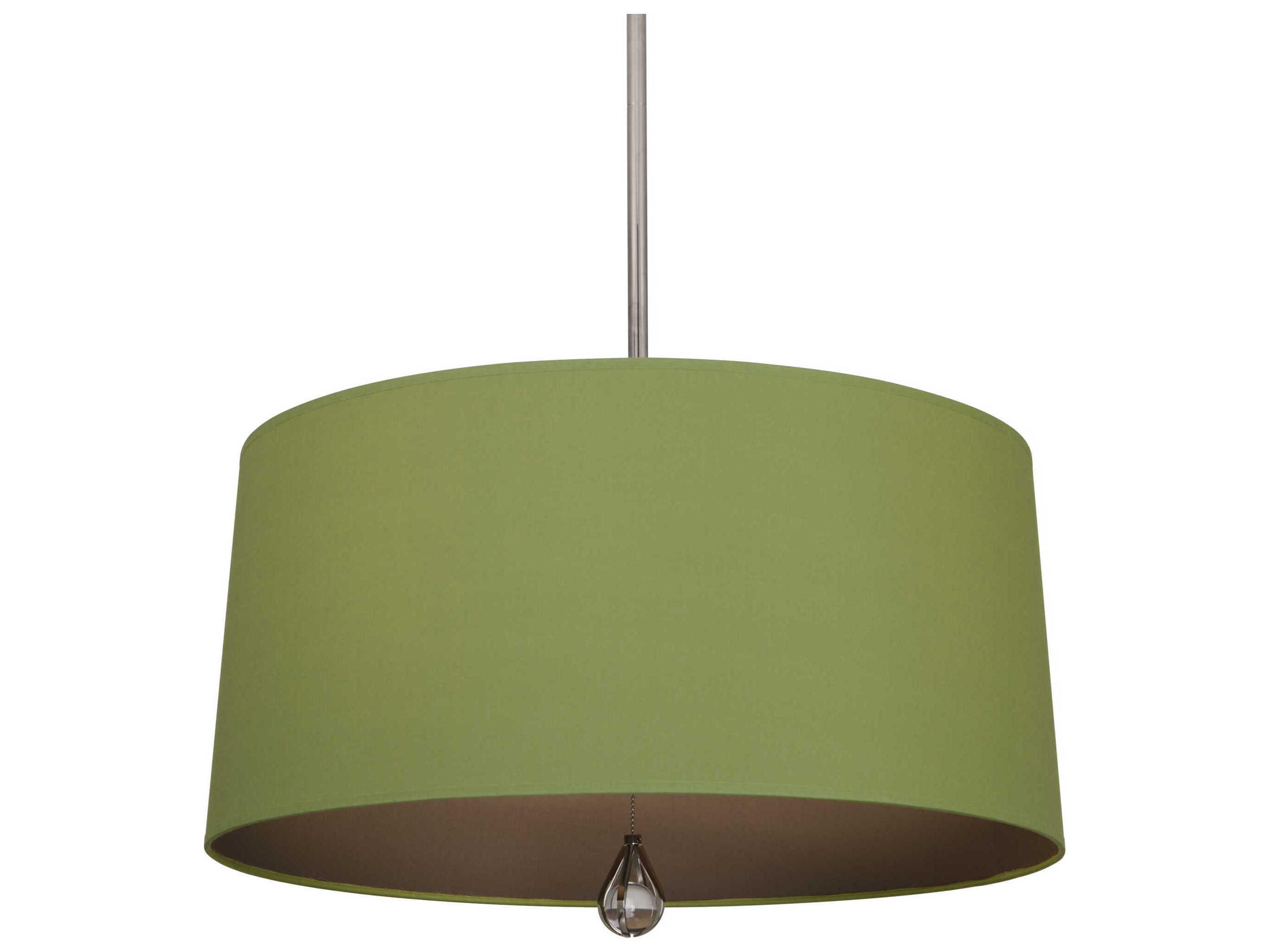 Robert Abbey Williamsburg Custis 3-Light Parrot Green Revolutionary Storm Drum Pendant