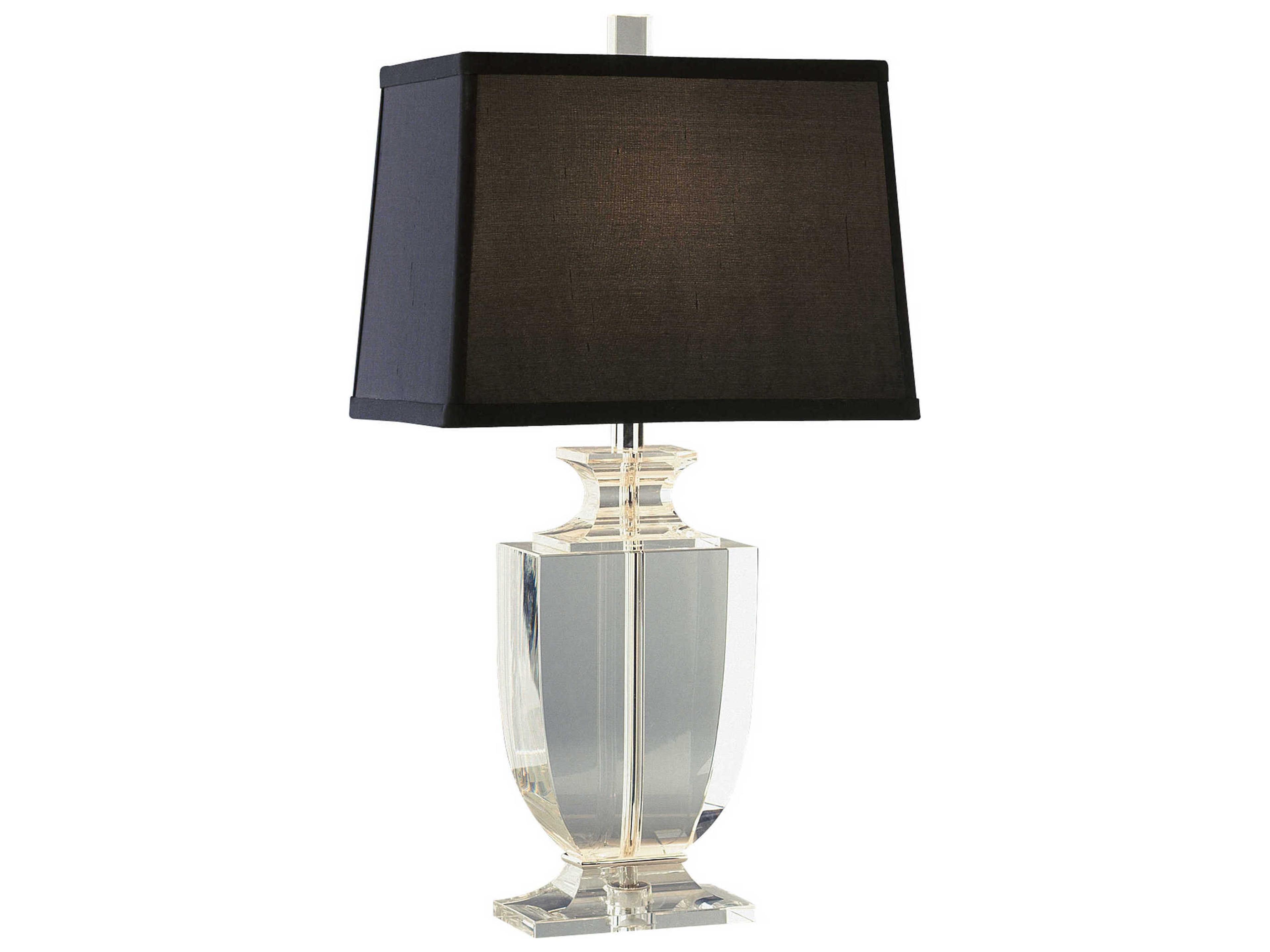 Artemis Clear Crystal Silver Plate Table Lamp
