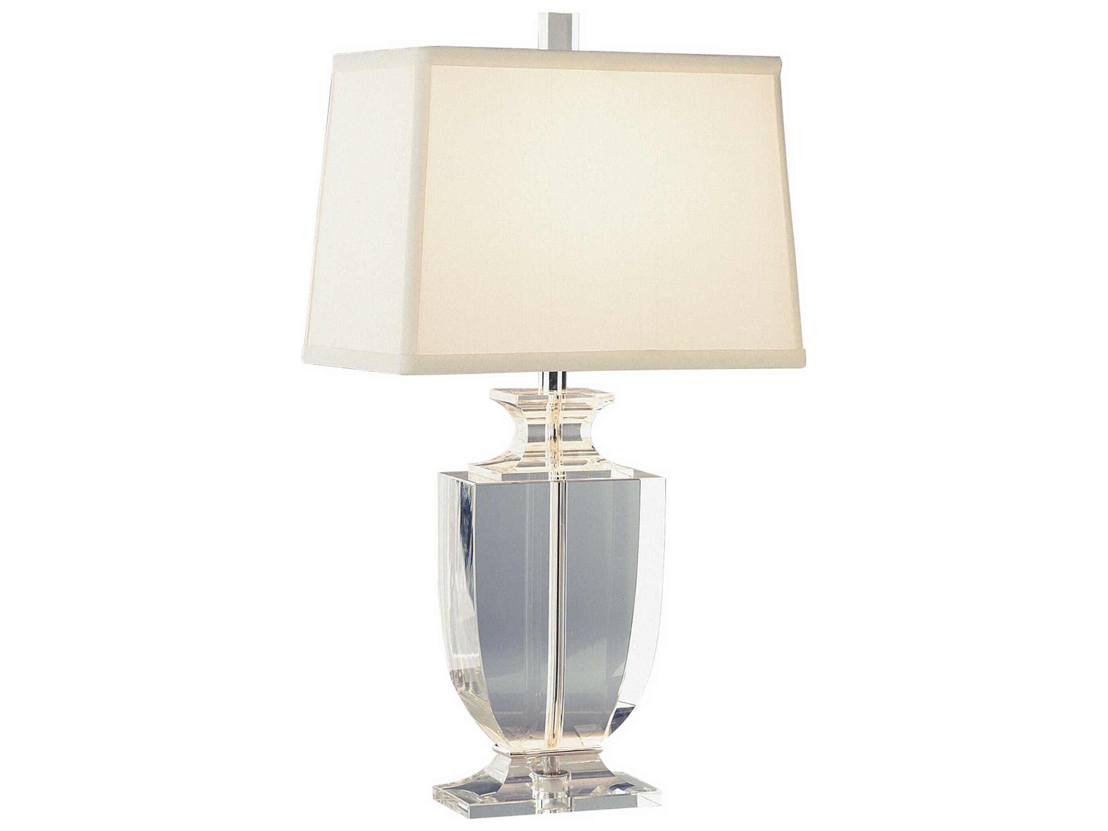 Artemis Clear Crystal Silver Plate Table Lamp