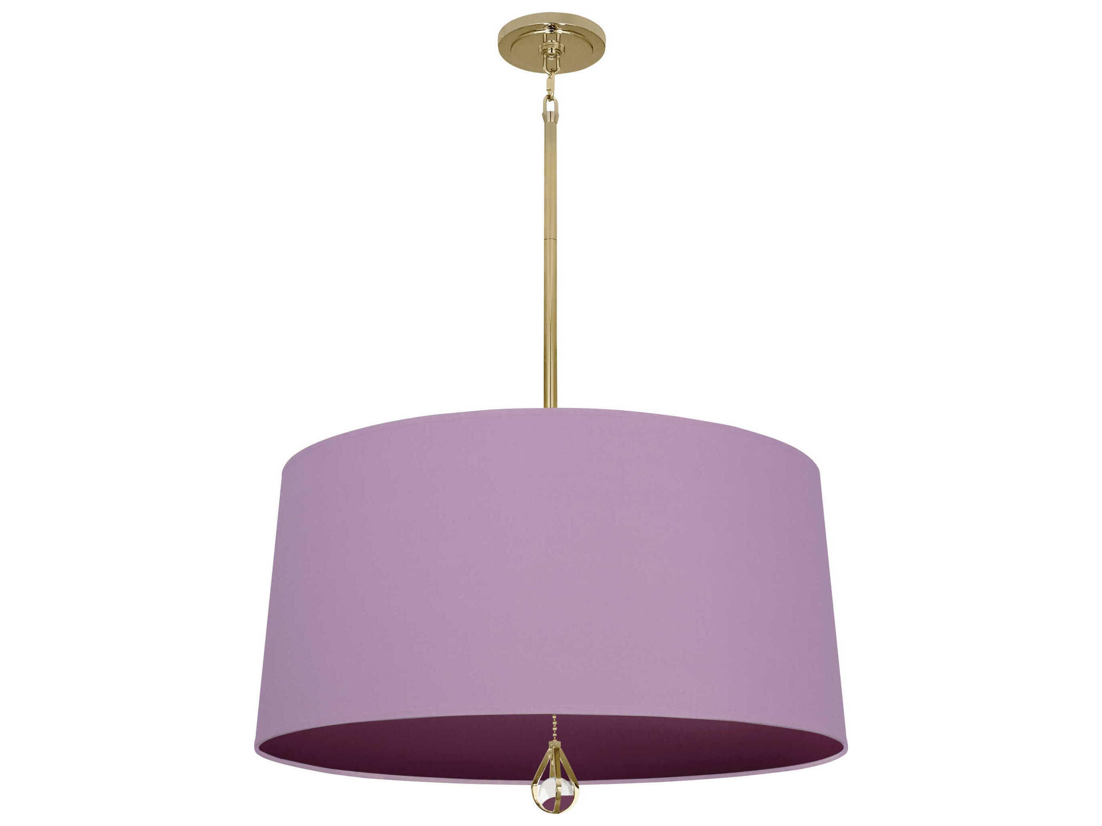 Williamsburg Custis 3-Light Ludwell Lilac Greenhow Grape Purple Drum Pendant