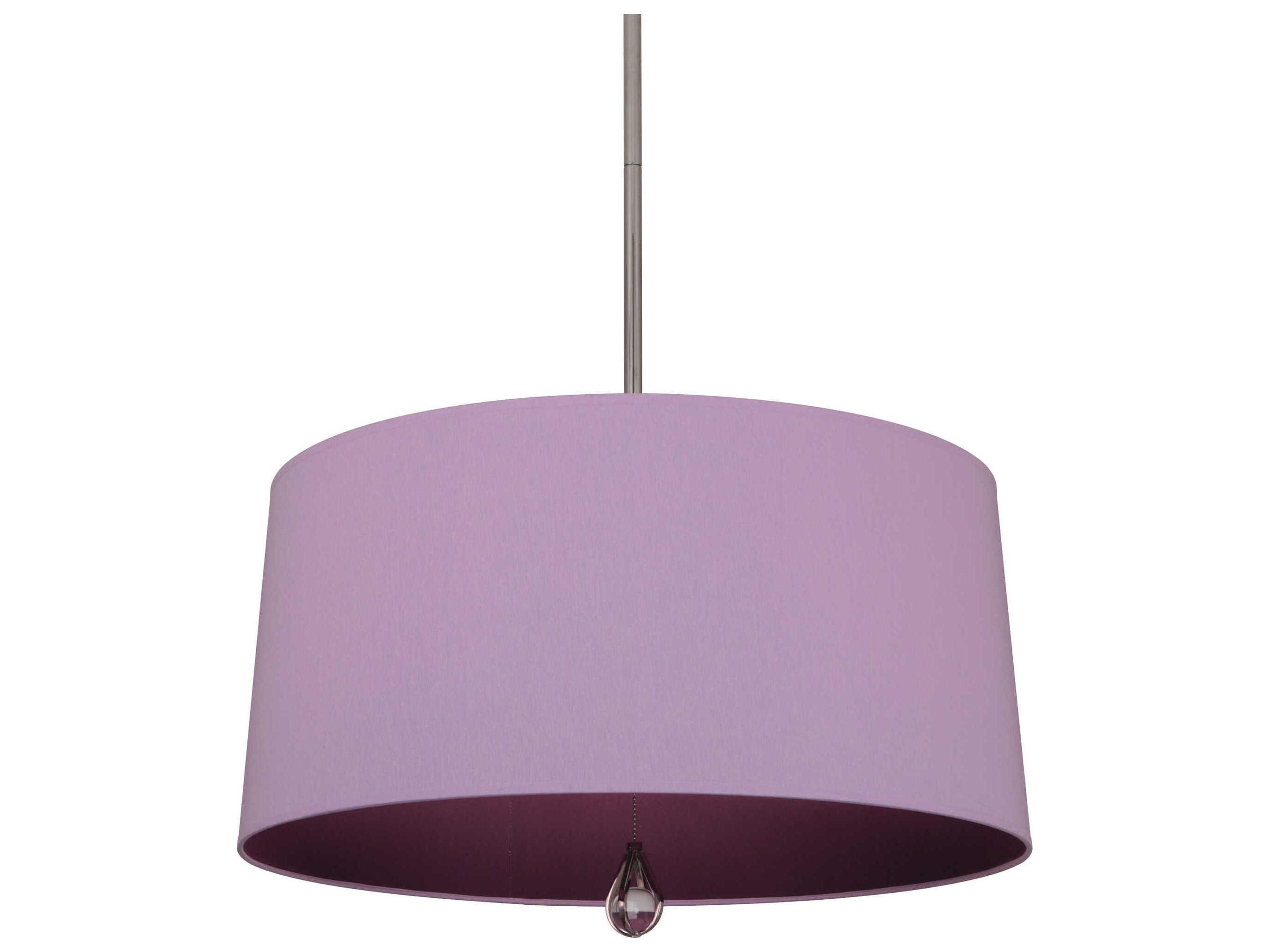 Robert Abbey Williamsburg Custis 3-Light Ludwell Lilac Greenhow Grape Purple Drum Pendant