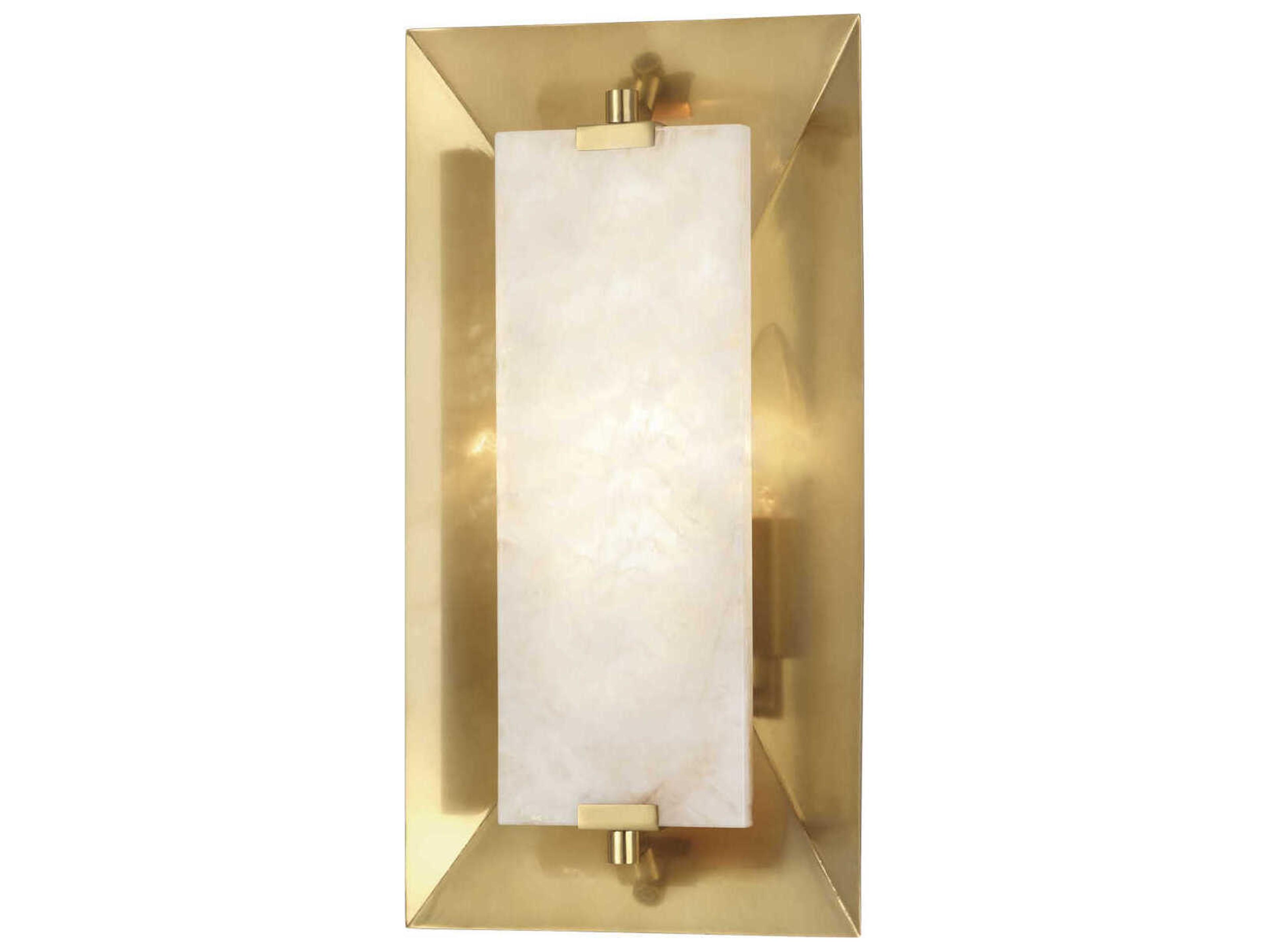 Gemma 1-Light Modern Brass Alabaster Wall Sconce