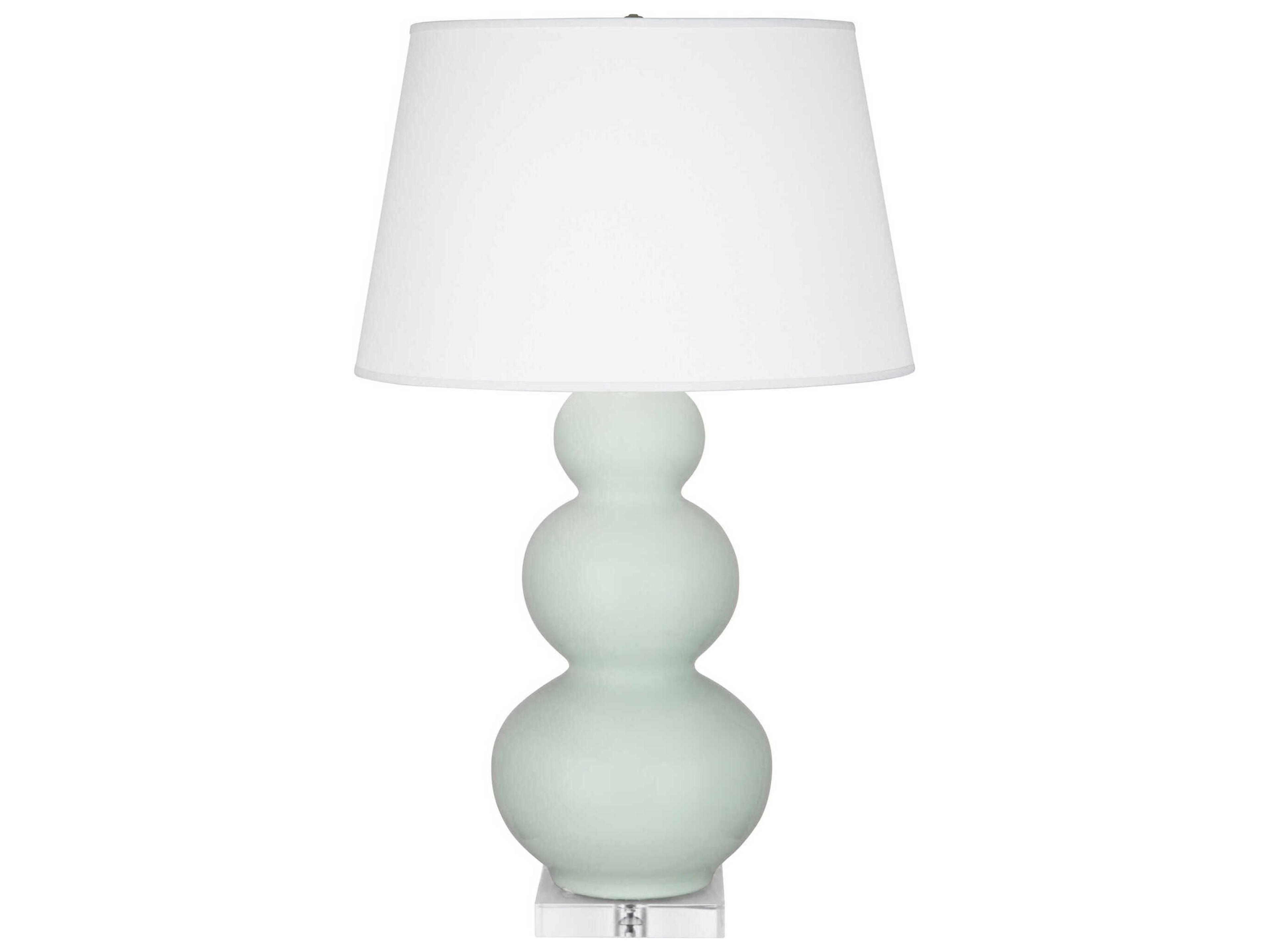 Robert Abbey Triple Gourd Celadon Glazed Green Buffet Lamp