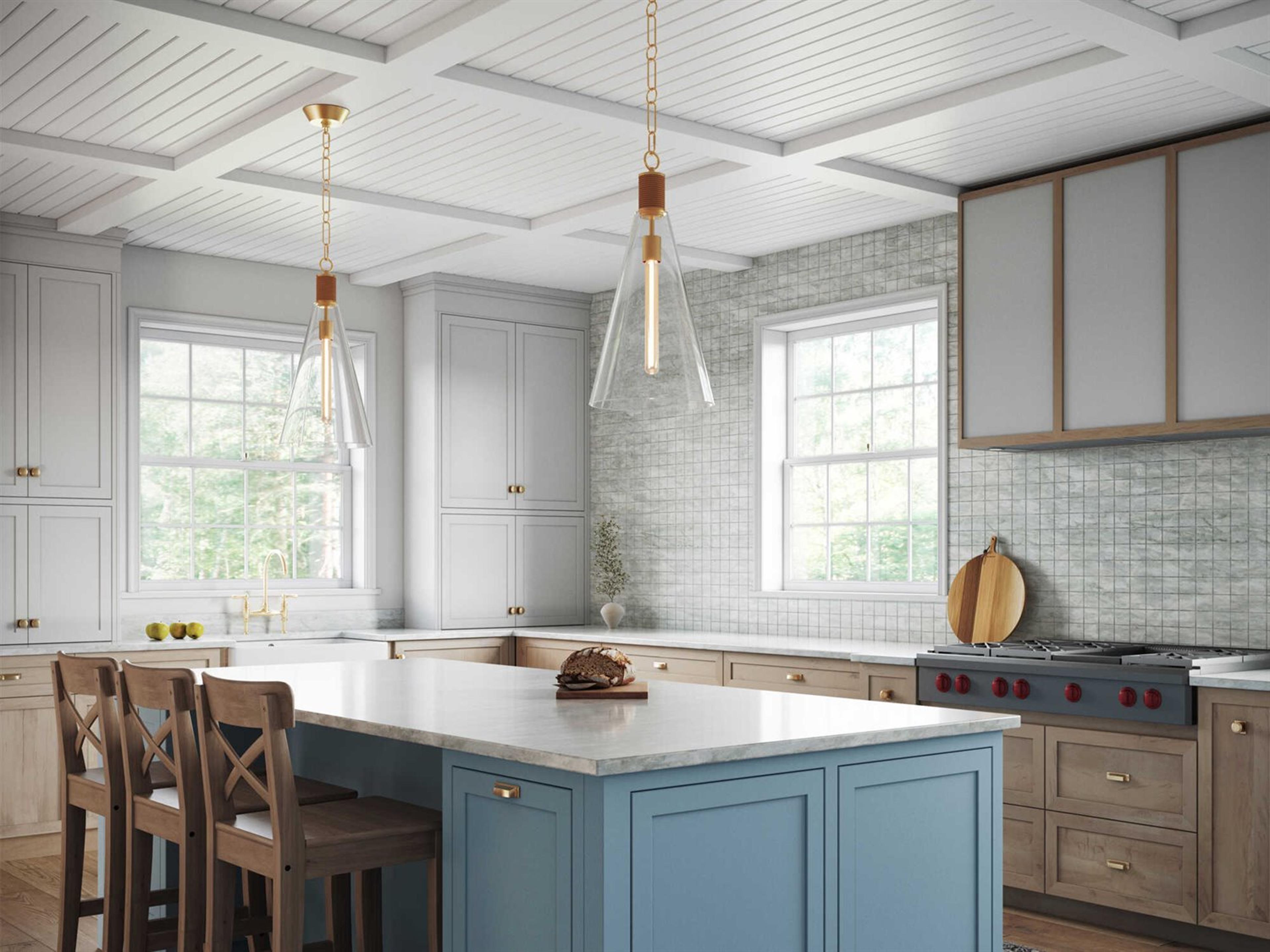 Robert Abbey Hatteras 1-Light Natural Rope Modern Brass Mini Pendant