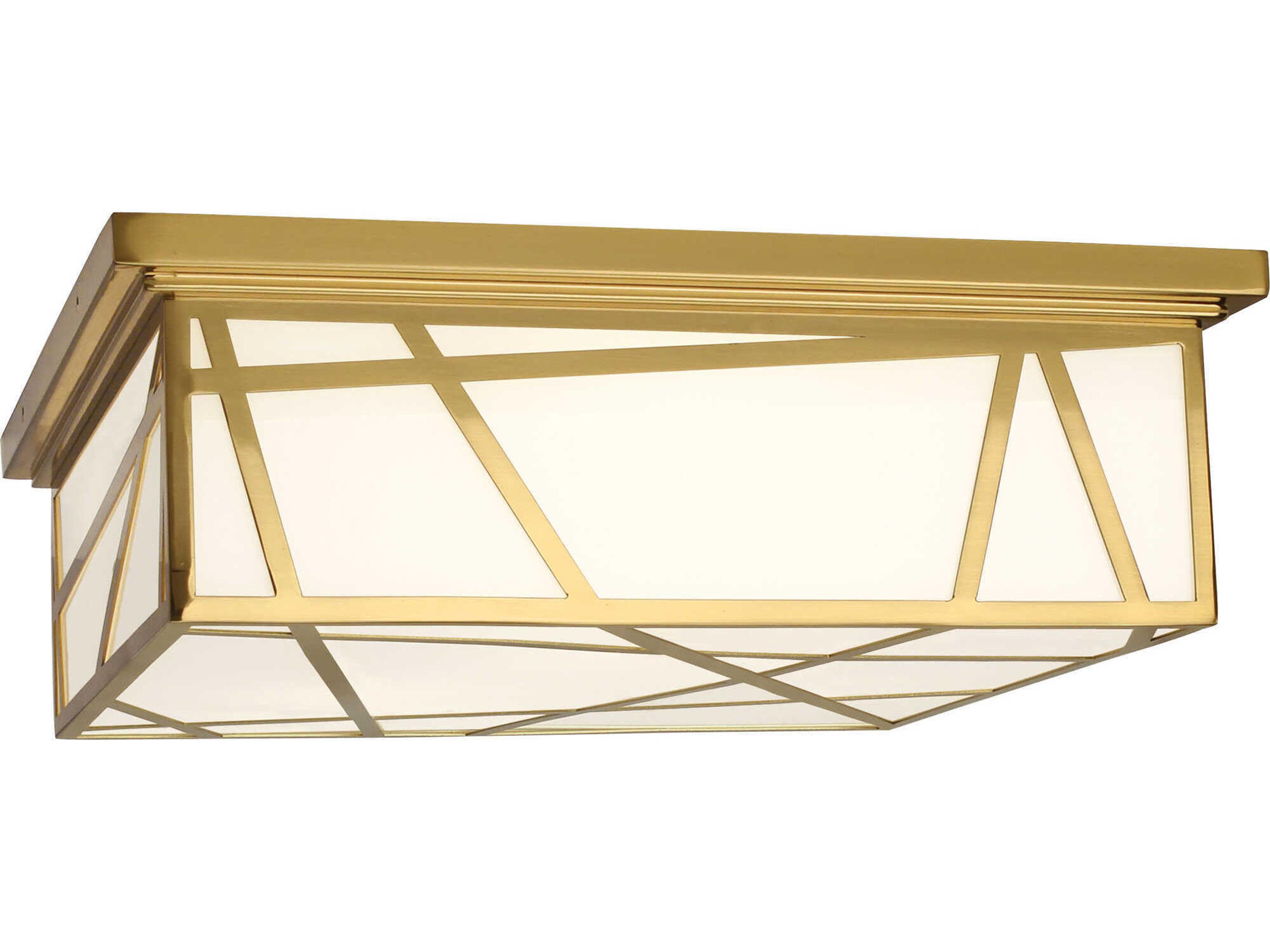 Michael Berman Bond 3-Light Modern Brass Geometric Flush Mount