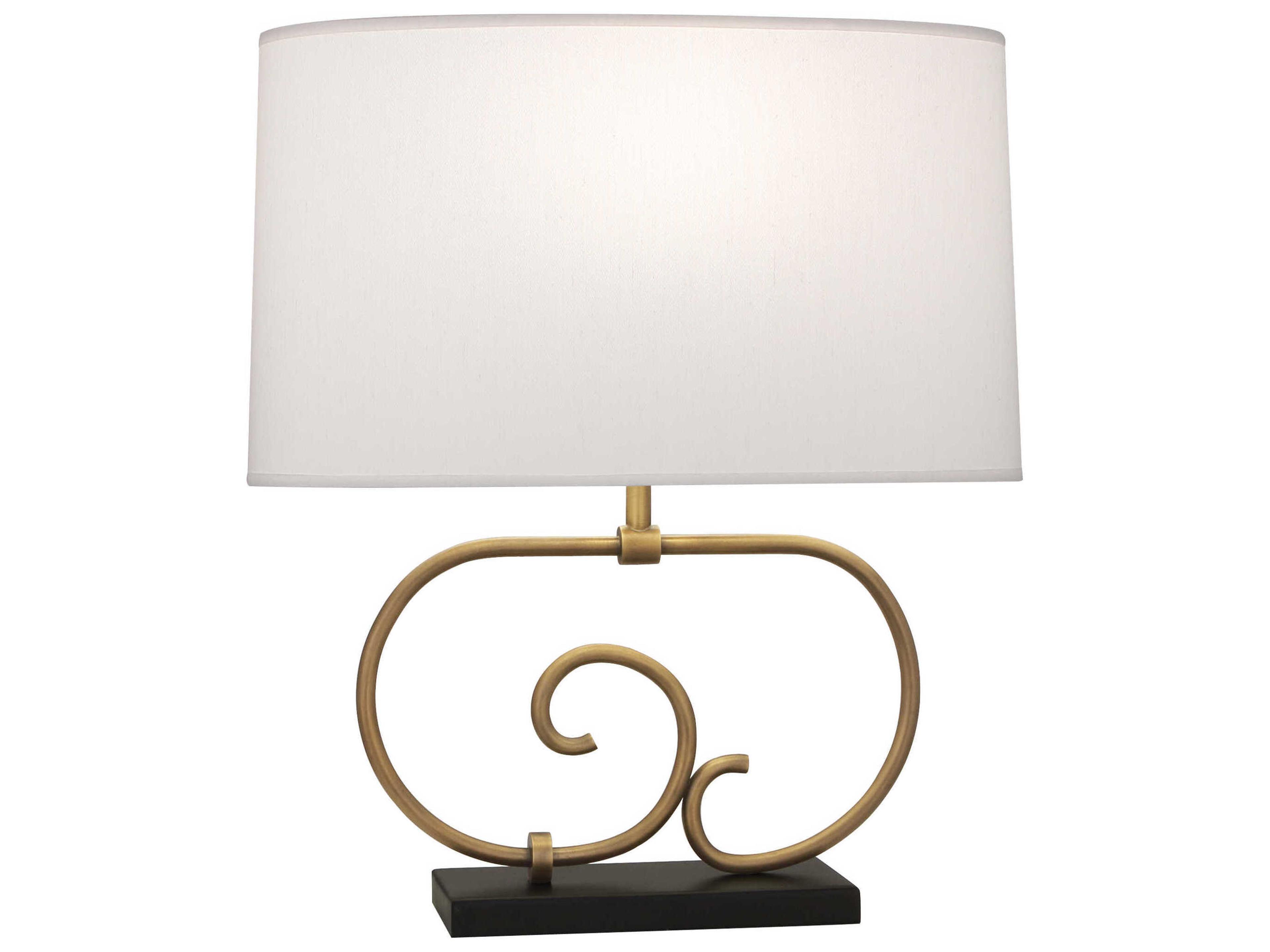 Chloe Warm Brass Matte Black Table Lamp