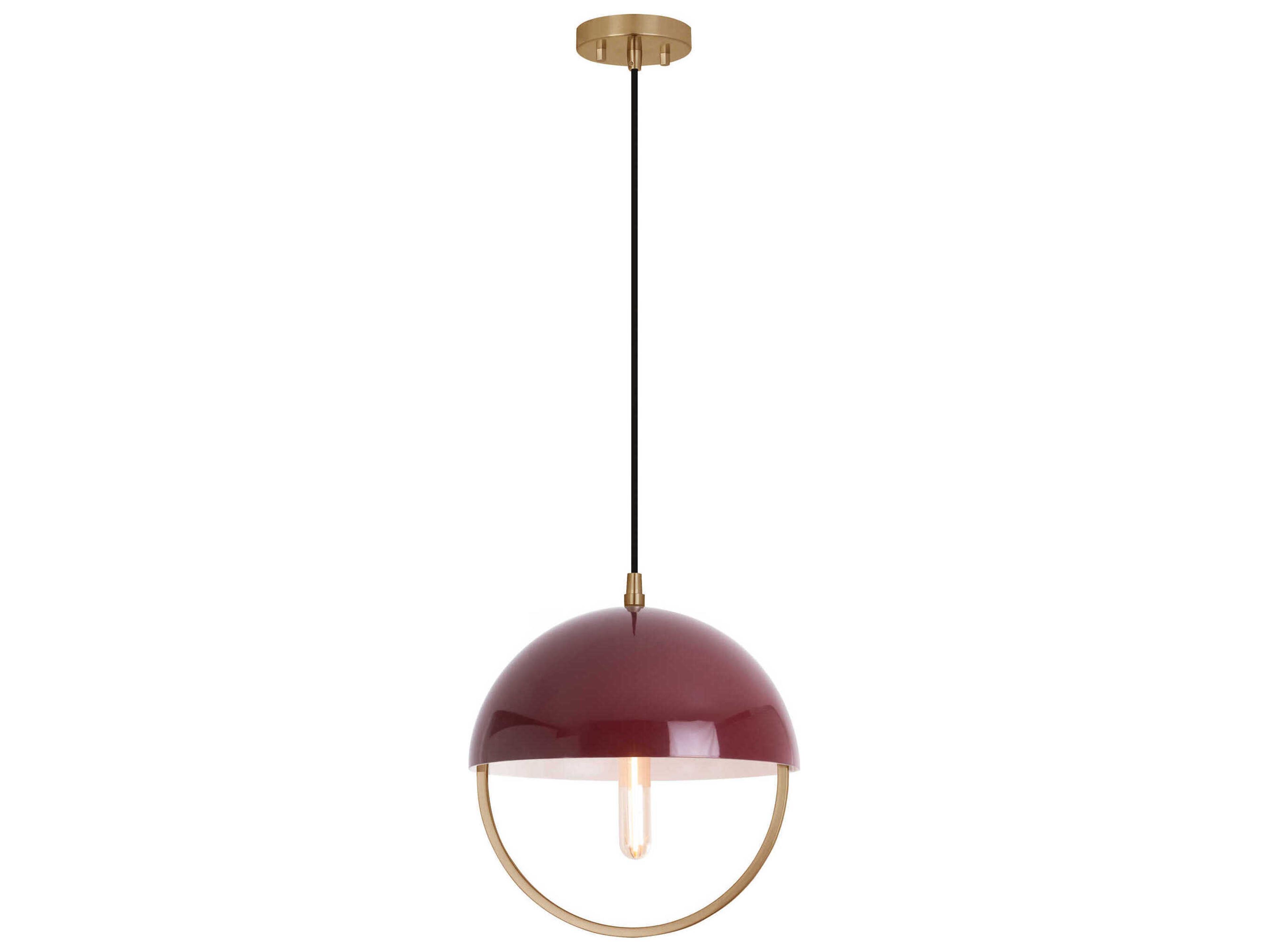 Mavisten Edition Copernica 1-Light Lacquered Burnished Brass Dome Mini Pendant