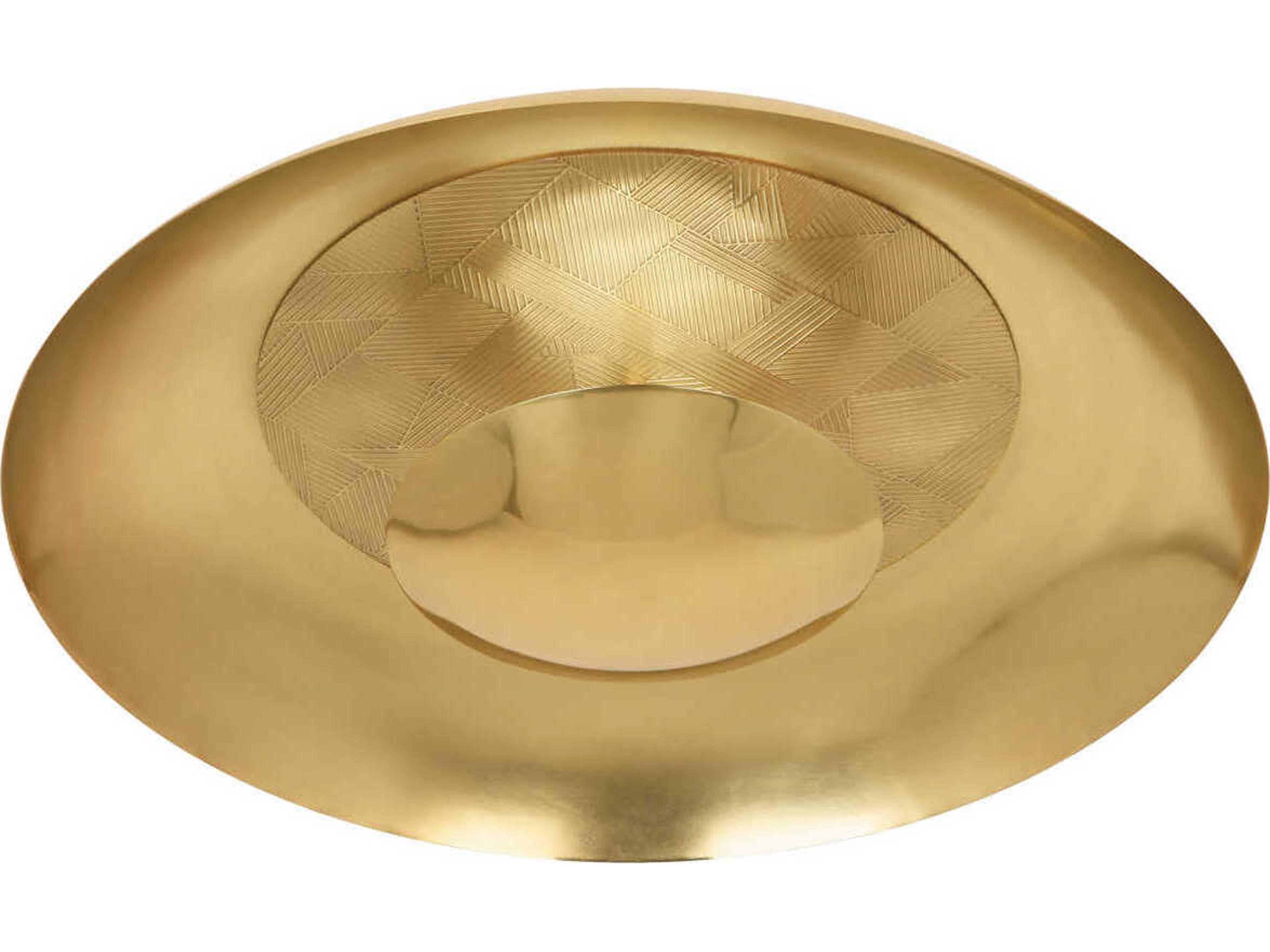 Michael Berman Brut LED Flush Mount Modern Brass Ceiling Light