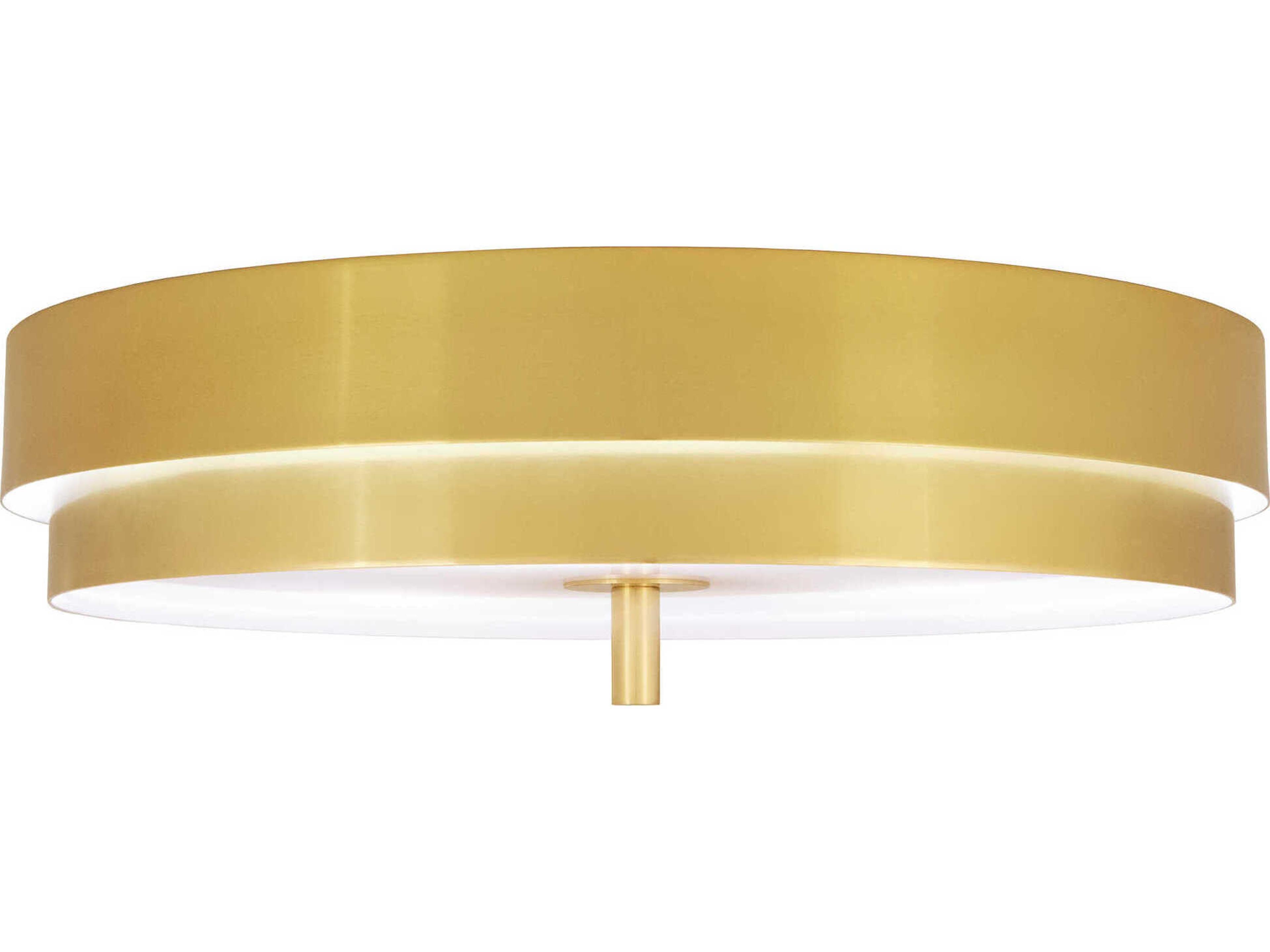 Elliott 3-Light Modern Brass Round Flush Mount