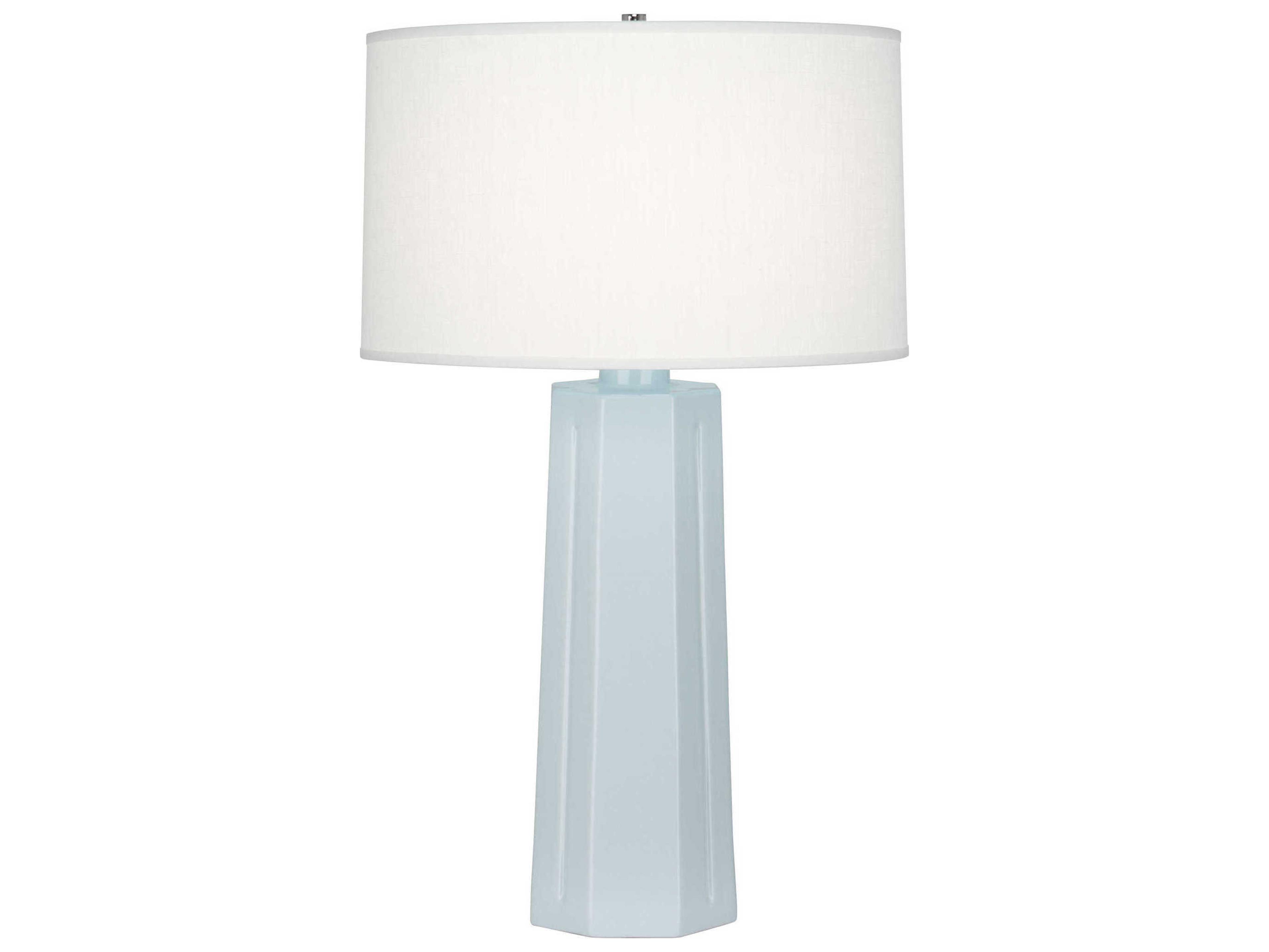 Mason Table Lamp Baby Blue Glazed Ceramic