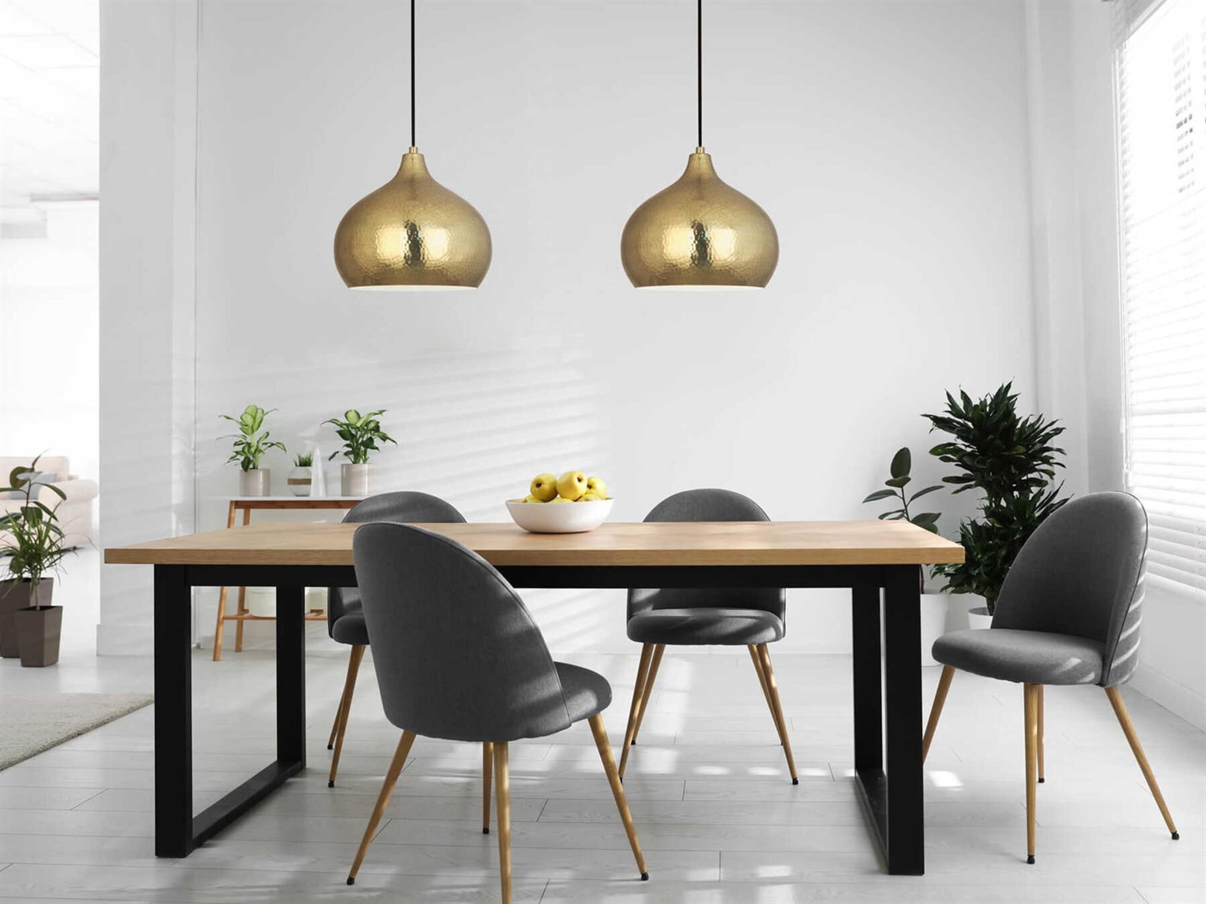 Robert Abbey Dal 1-Light Modern Brass Pendant