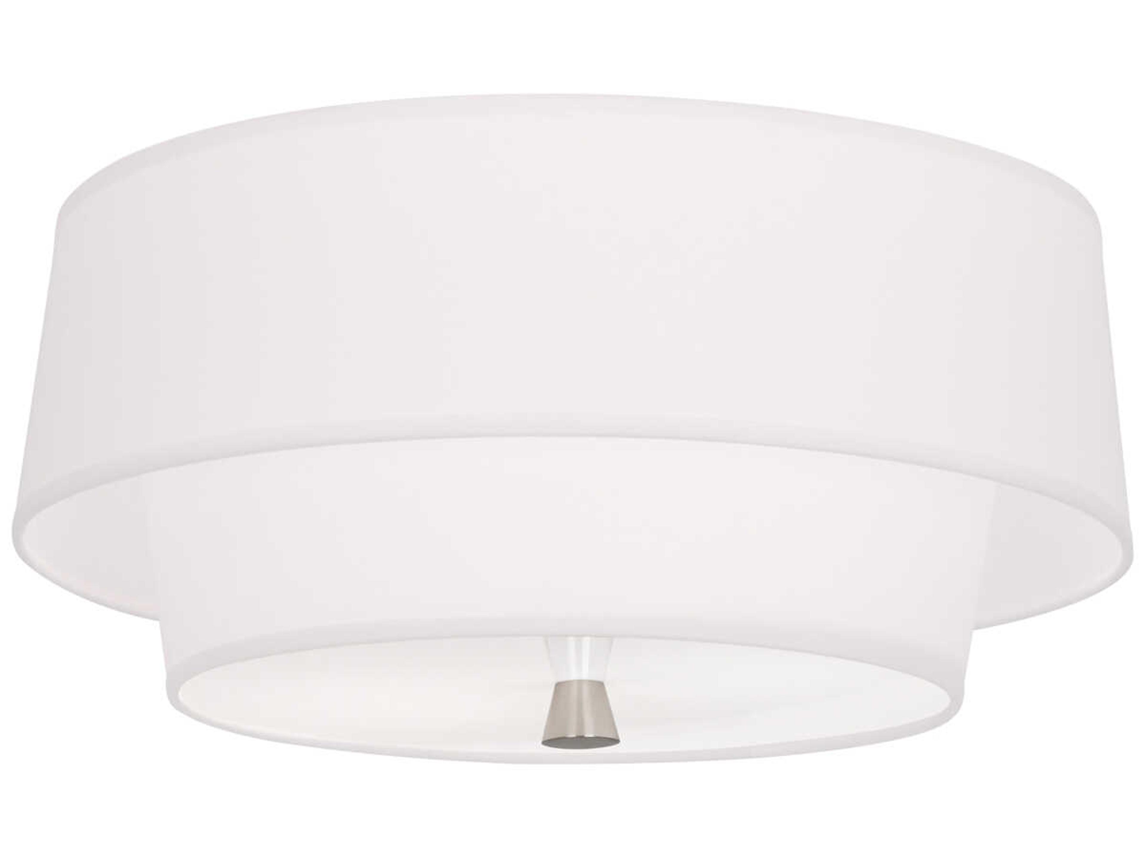 Robert Abbey Decker 2-Light Ascot White Flush Mount