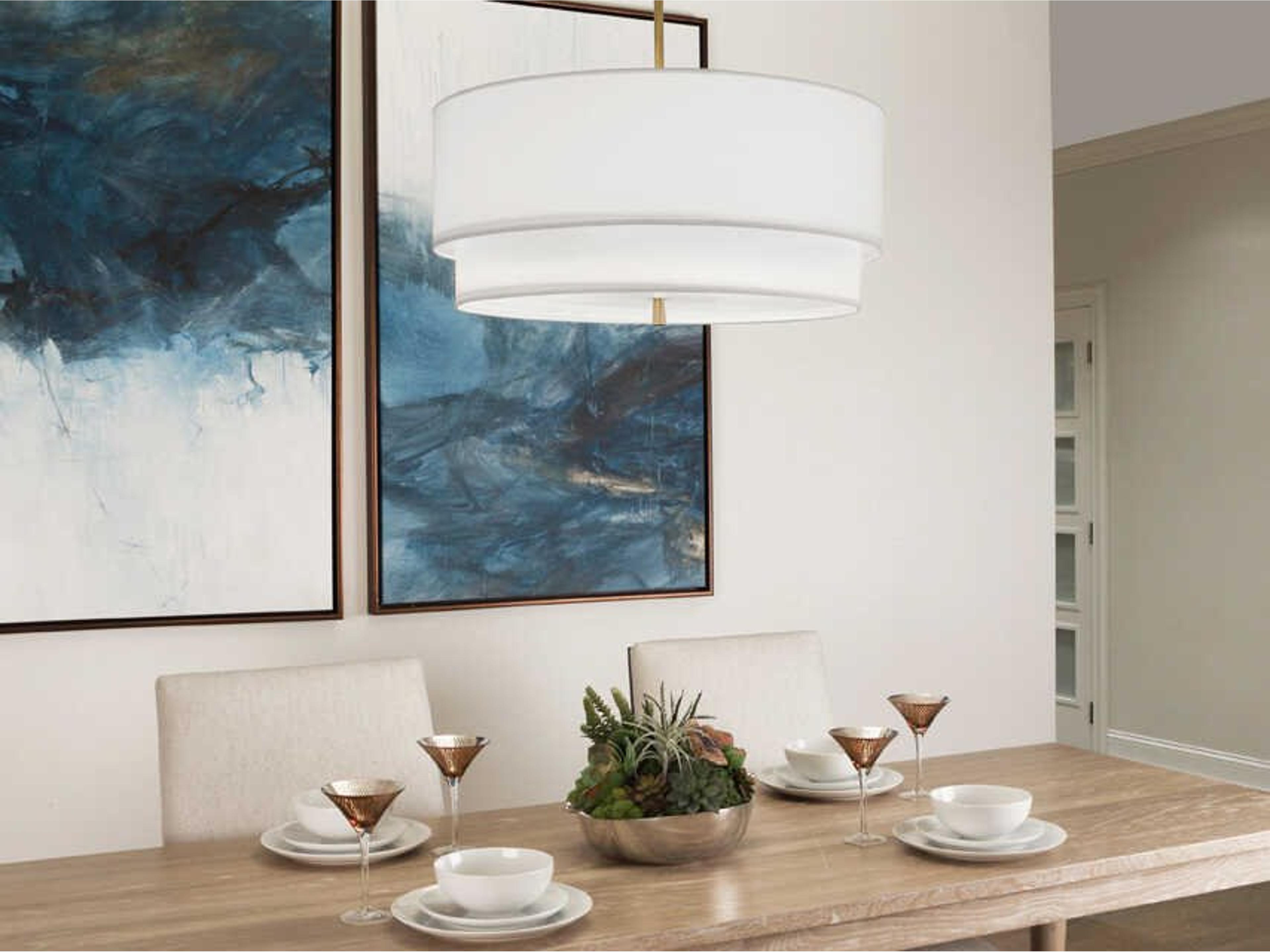 Robert Abbey Decker 3-Light Ascot White Pendant