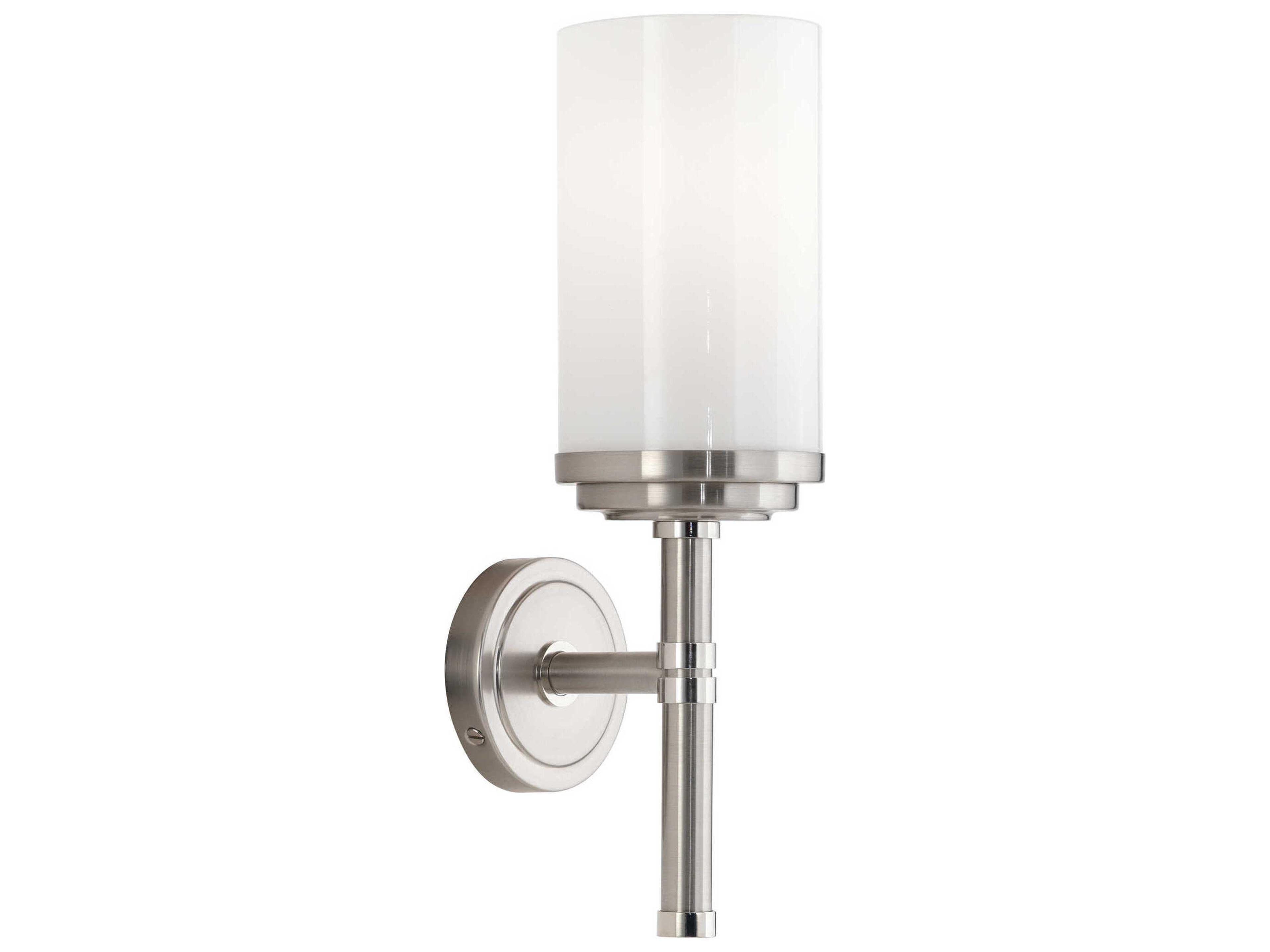 Halo 1-Light Brushed Nickel Polished Wall Sconce