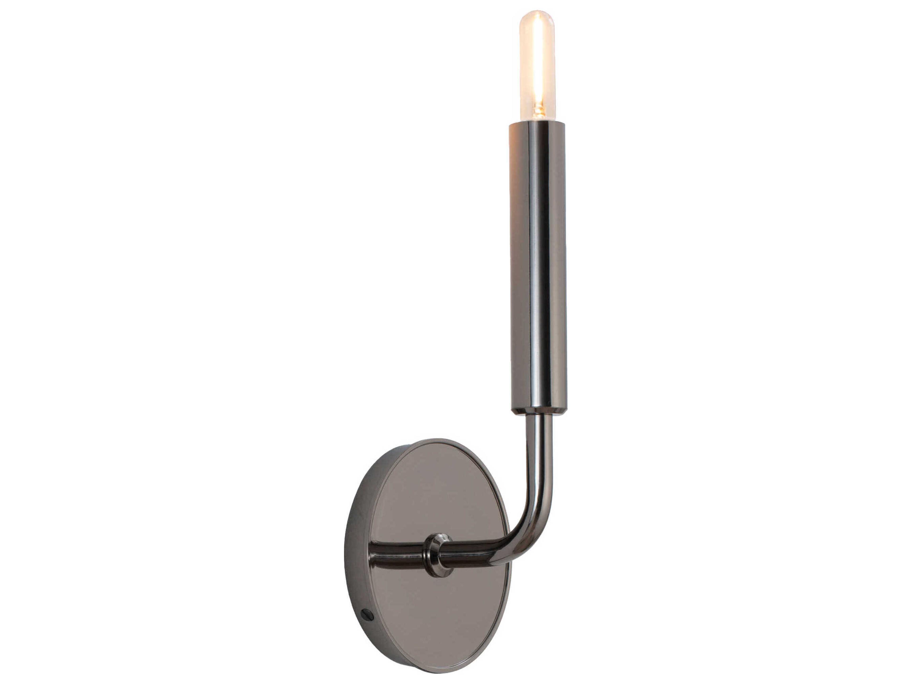 Mavisten Edition Carbonia 1-Light Black Chrome Wall Sconce