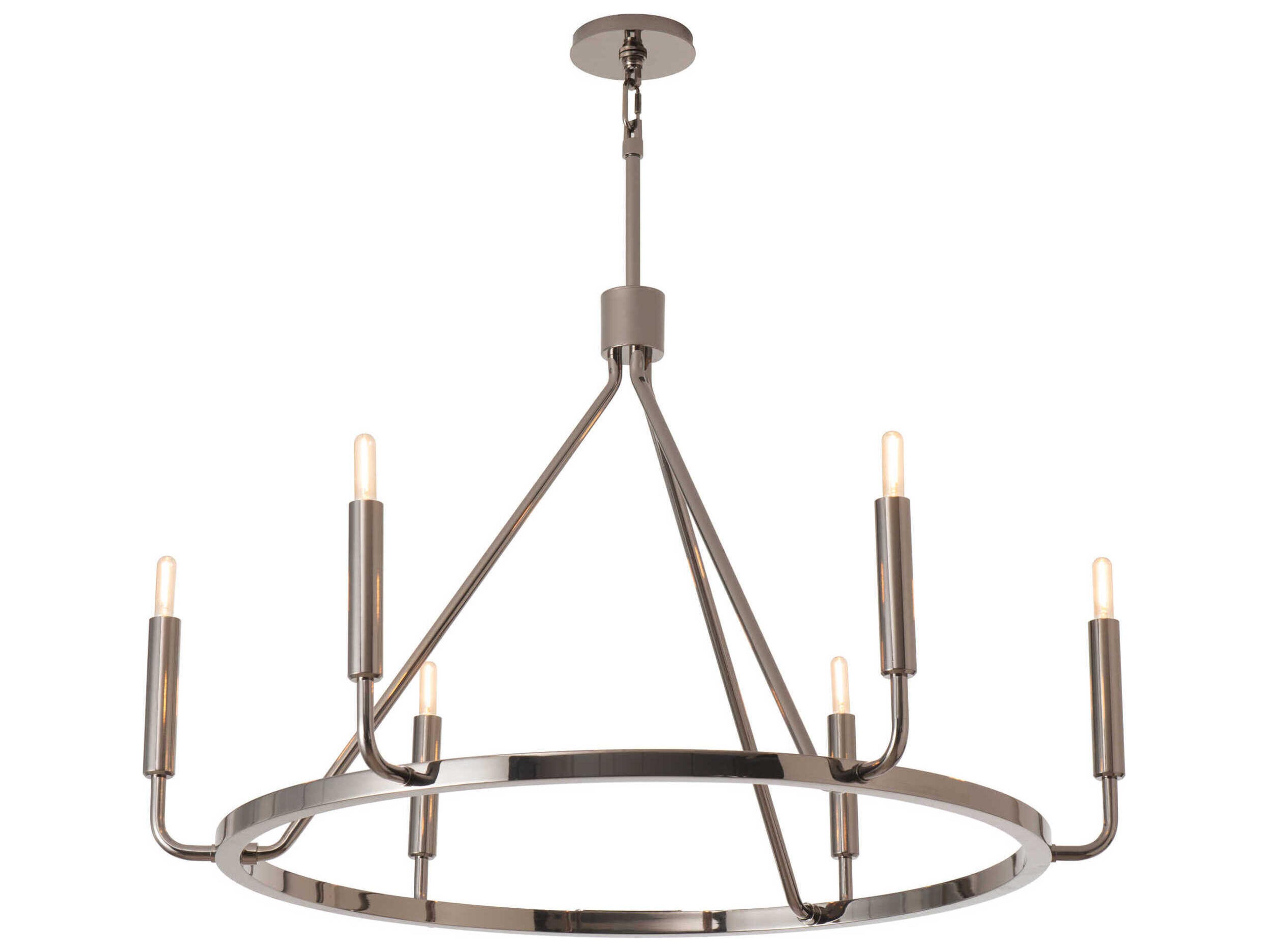 Mavisten Edition Carbonia 6-Light Black Chrome Chandelier