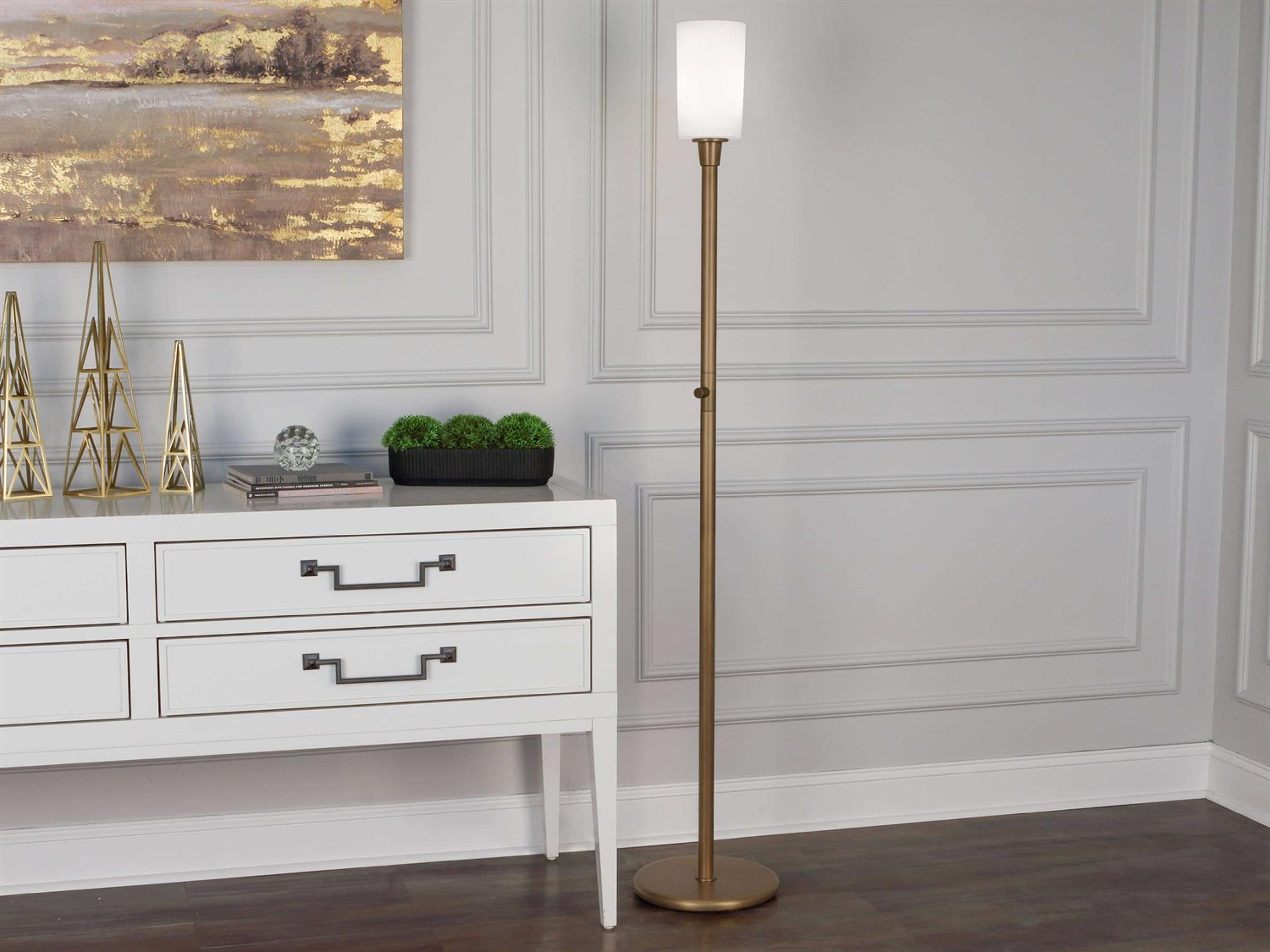 Robert Abbey Rico Espinet Nina Aged Brass Floor Lamp