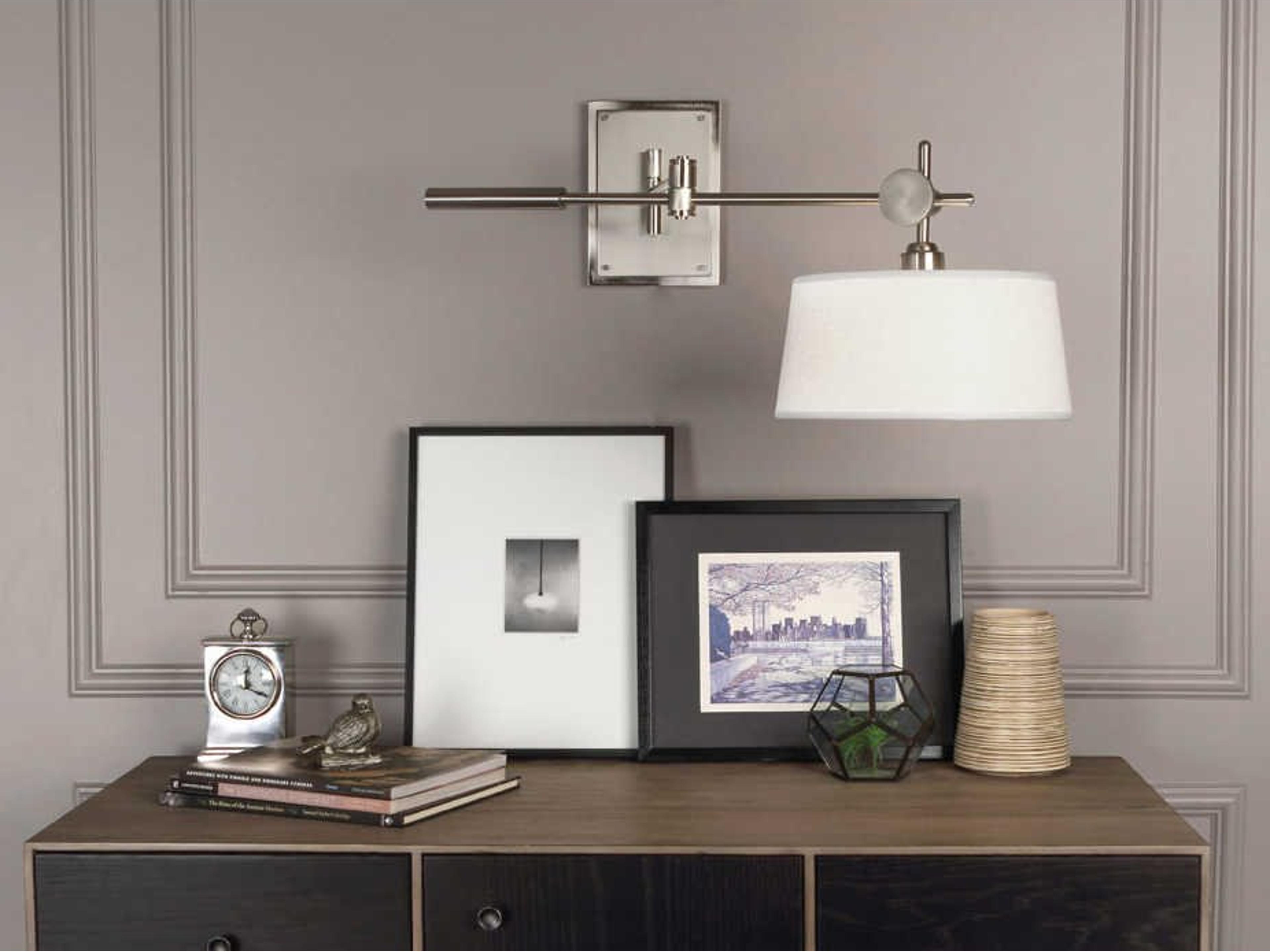 Robert Abbey Rico Espinet Miles 1-Light Brushed Nickel Swing Wall Sconce