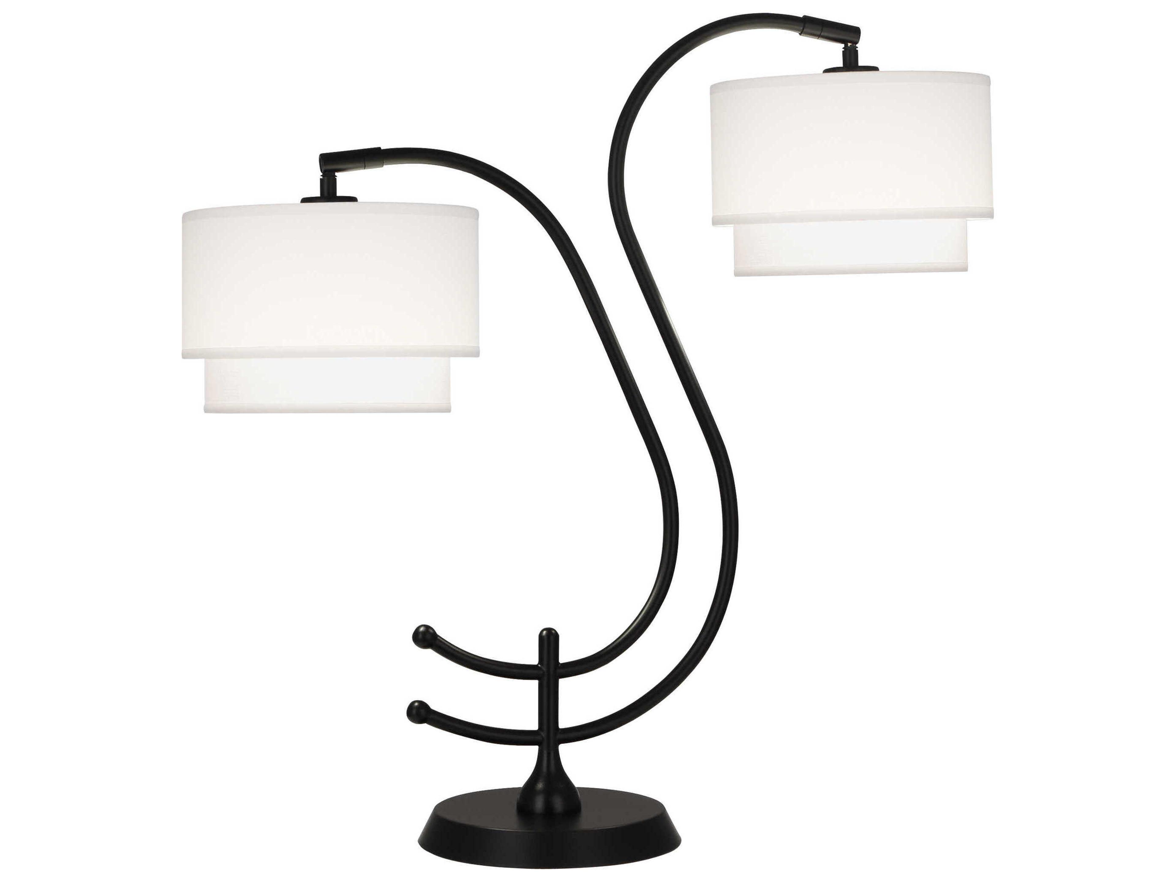 Charlee Matte Black Powder Coat Buffet Lamp