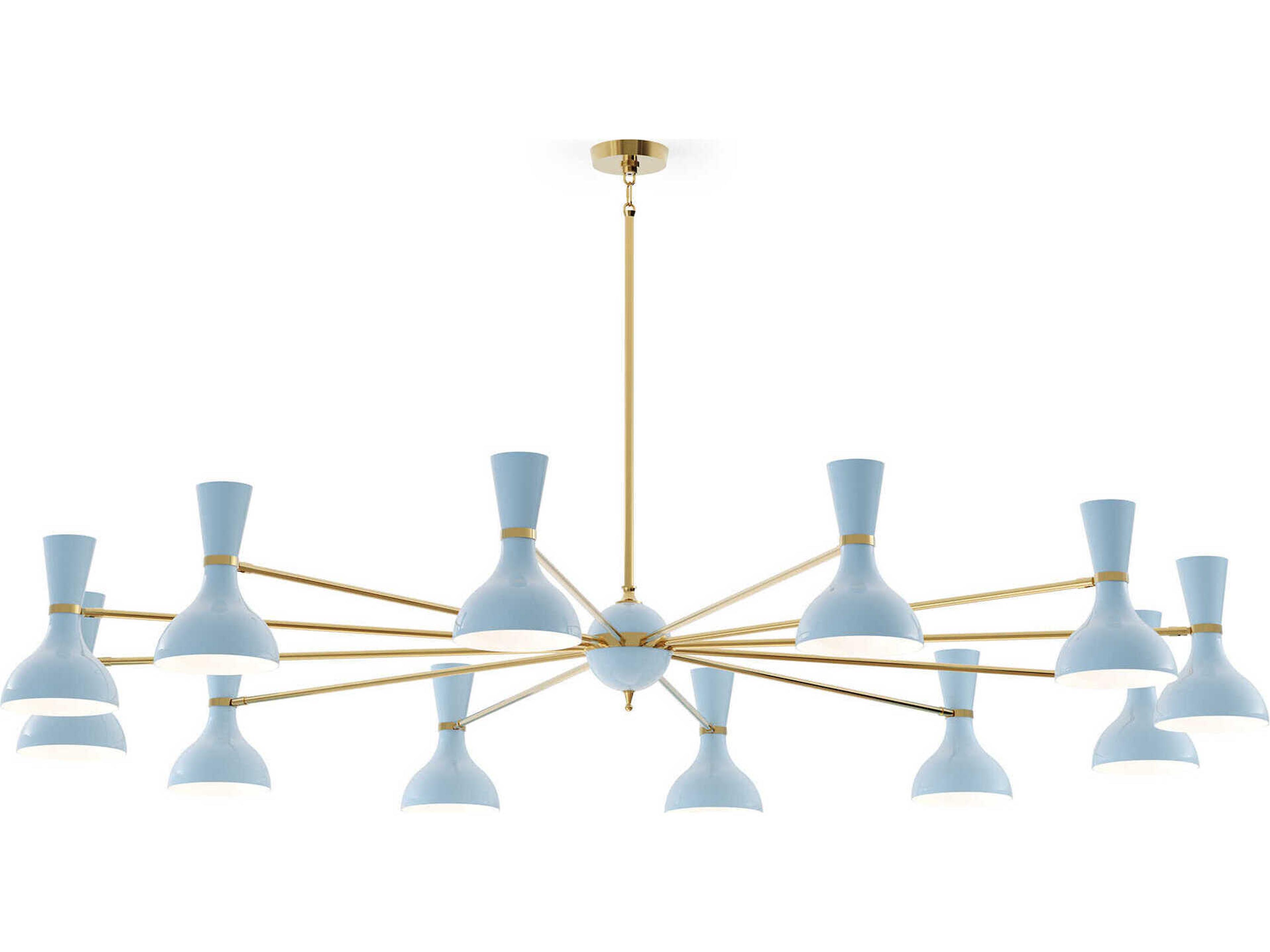 Clare 12-Light Baby Blue Chandelier