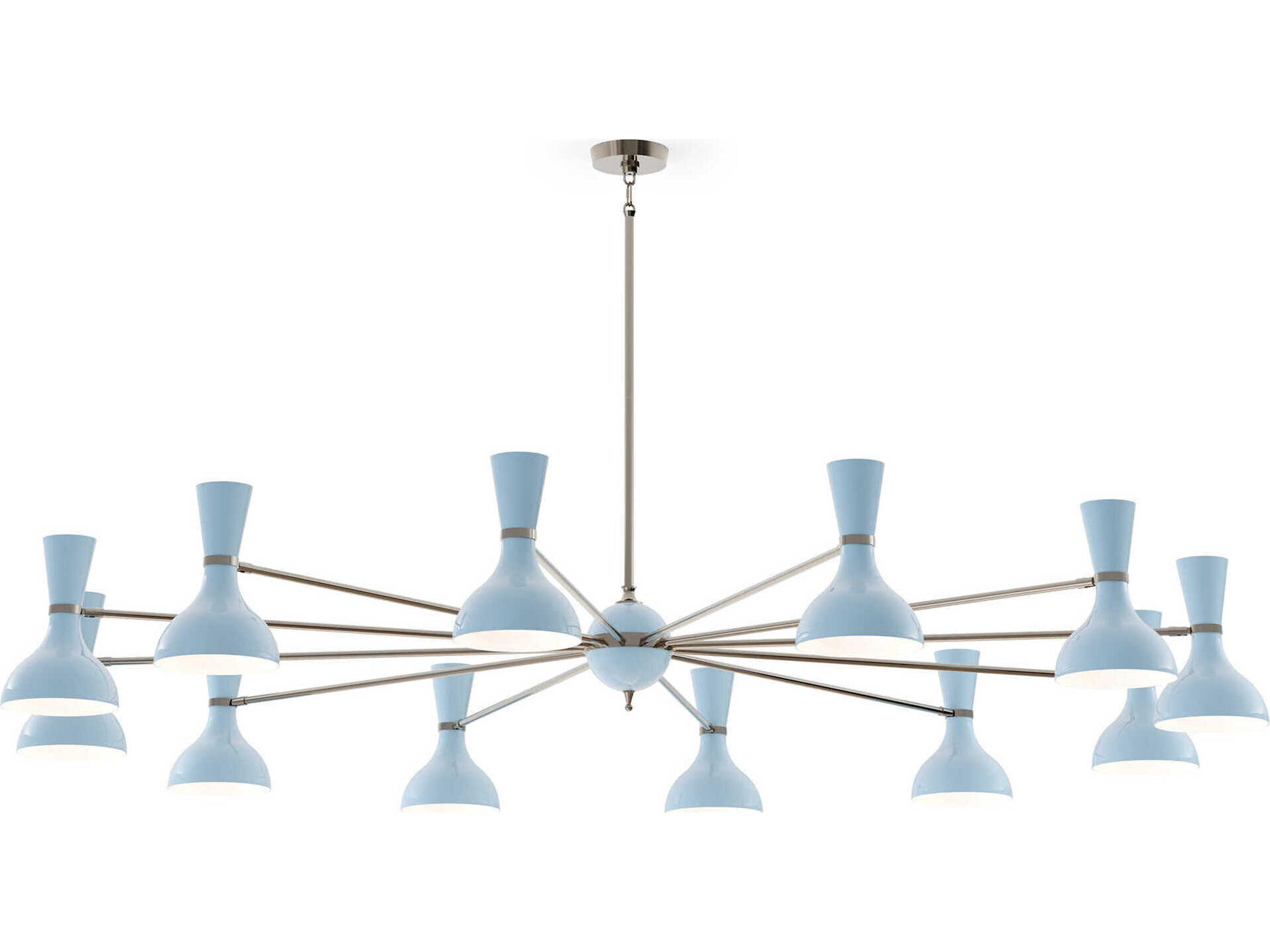Robert Abbey Clare 12-Light Baby Blue Chandelier
