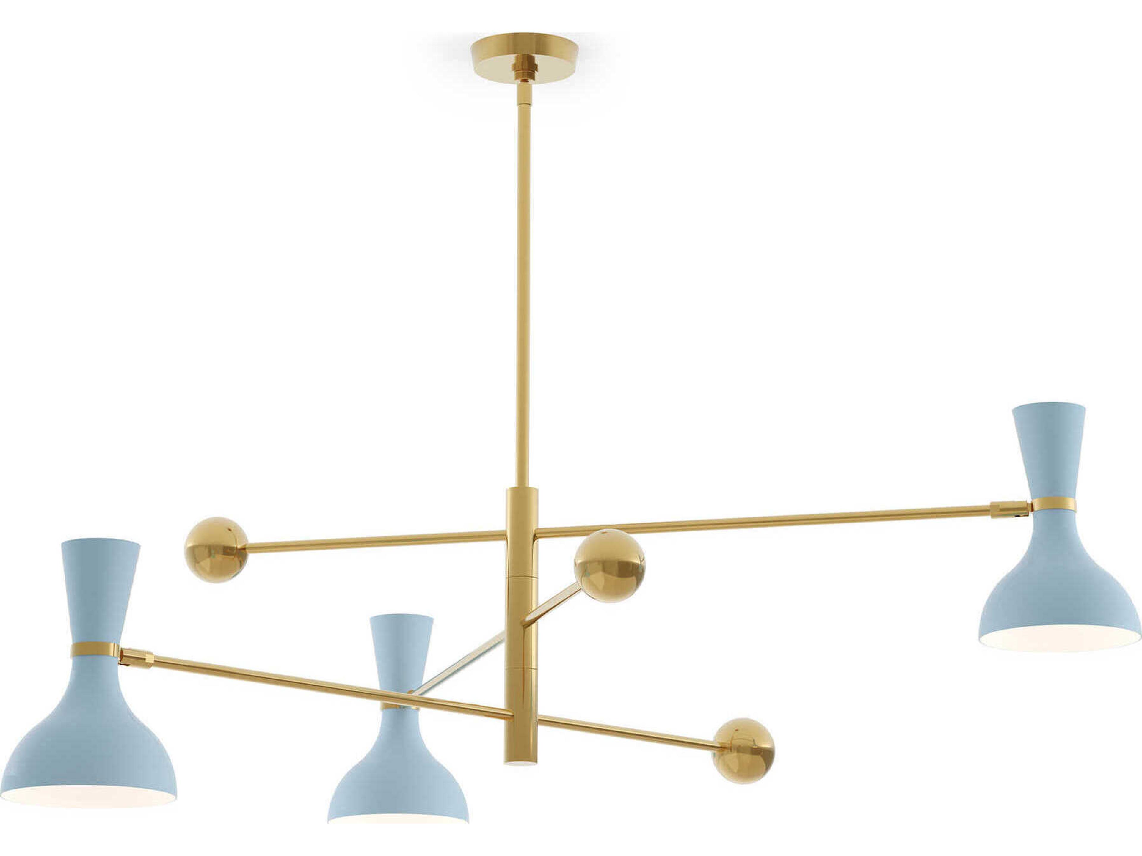 Clare 3-Light Baby Blue Chandelier