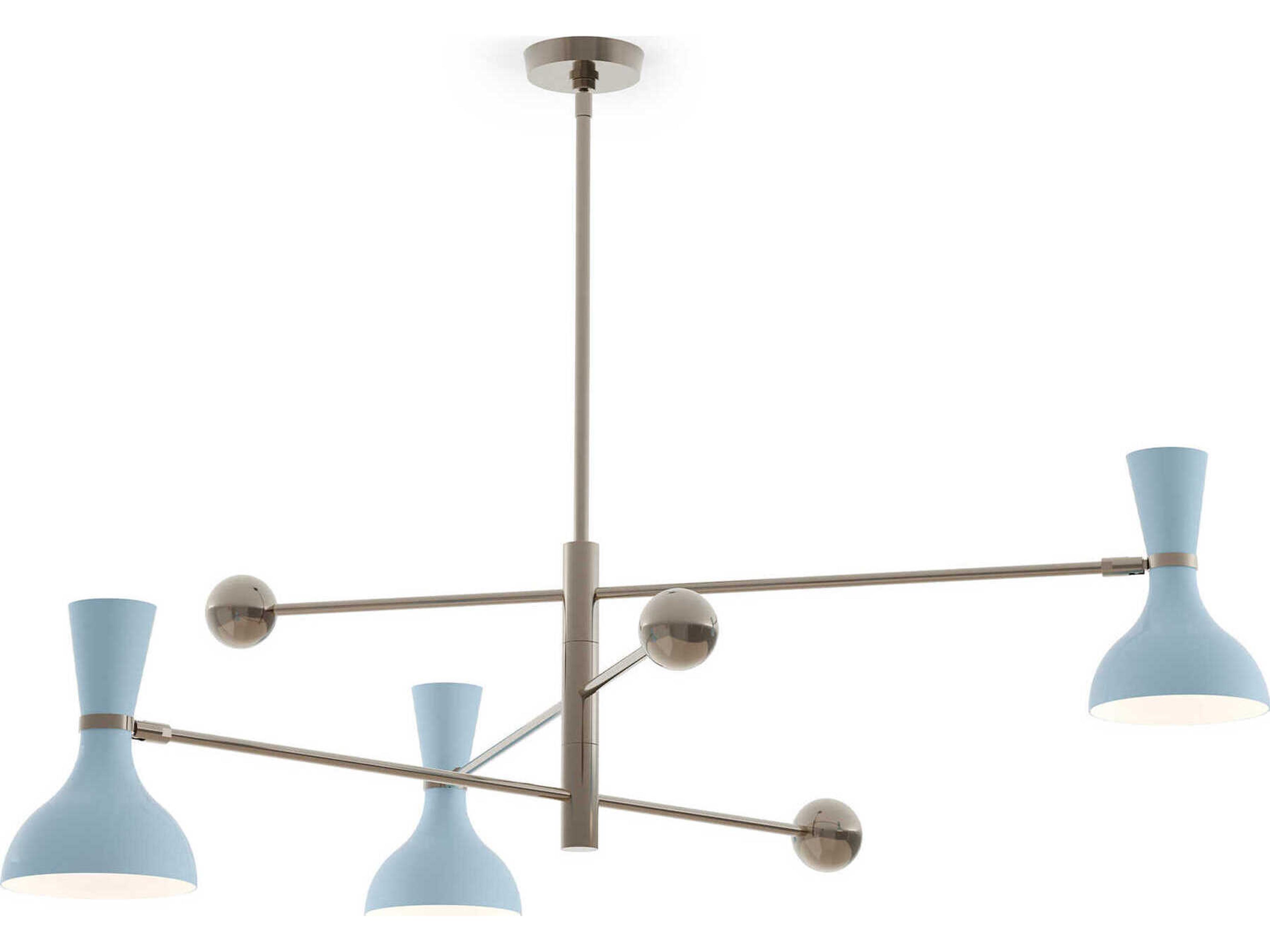 Robert Abbey Clare 3-Light Baby Blue Chandelier