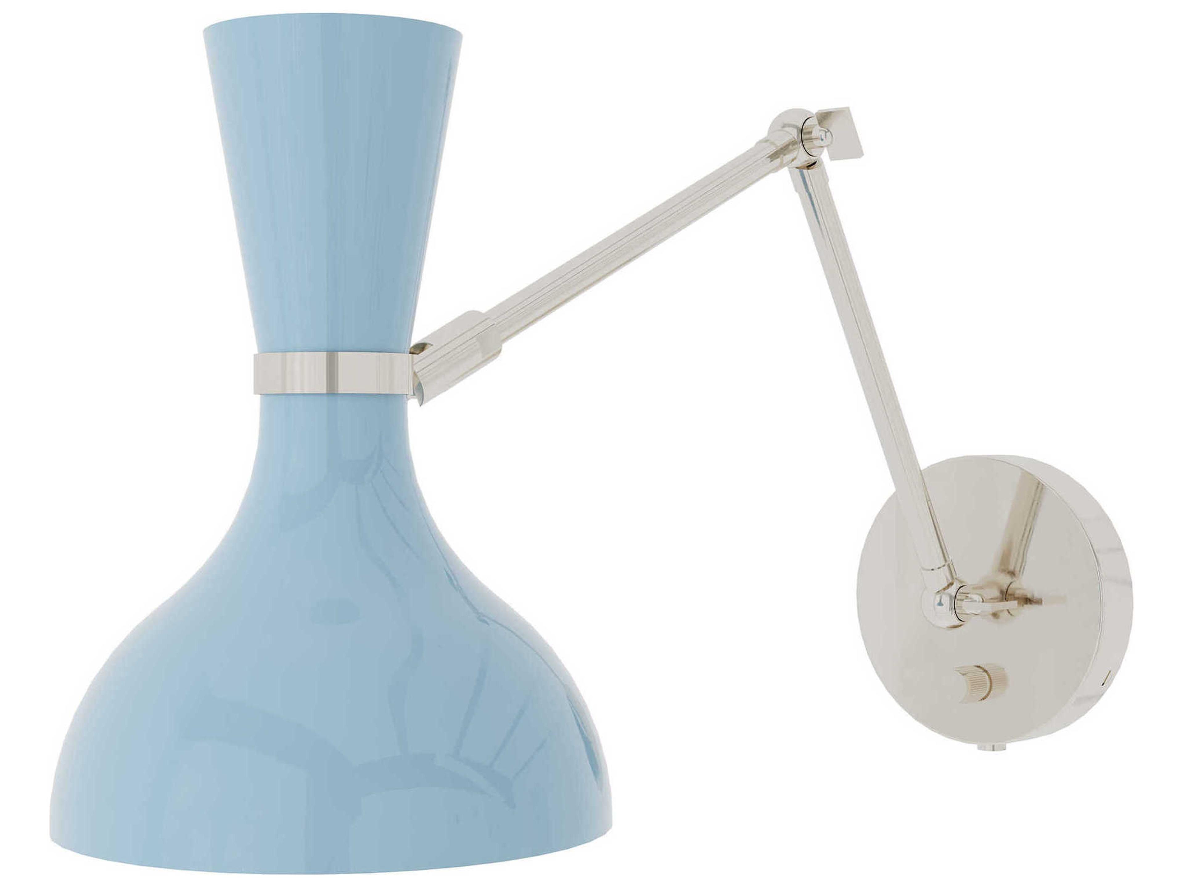 Robert Abbey Clare 1-Light Baby Blue Swing Wall Sconce